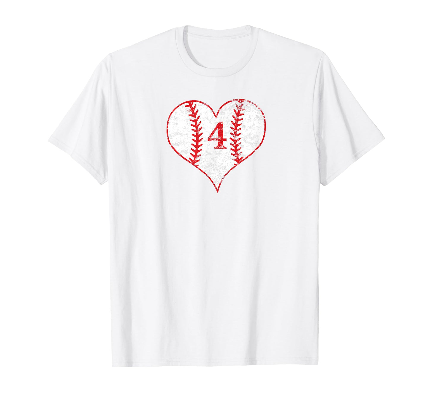 Love Baseball Mom 4 Baseball Heart T-Shirt - Unique Graphic for Adults - T-Shirt, Sweatshirt, Hoodie