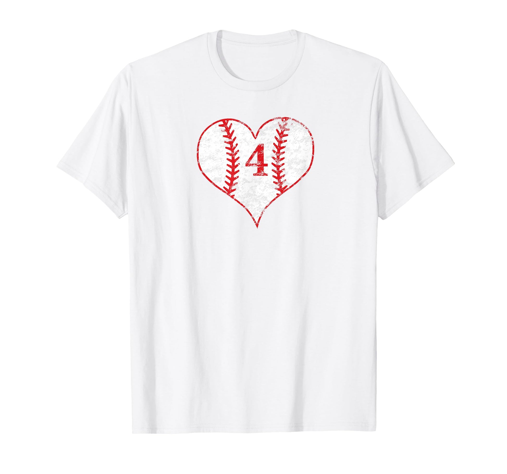 Love Baseball Mom 4 Baseball Heart T-Shirt - Unique Graphic for Adults - T-Shirt, Sweatshirt, Hoodie