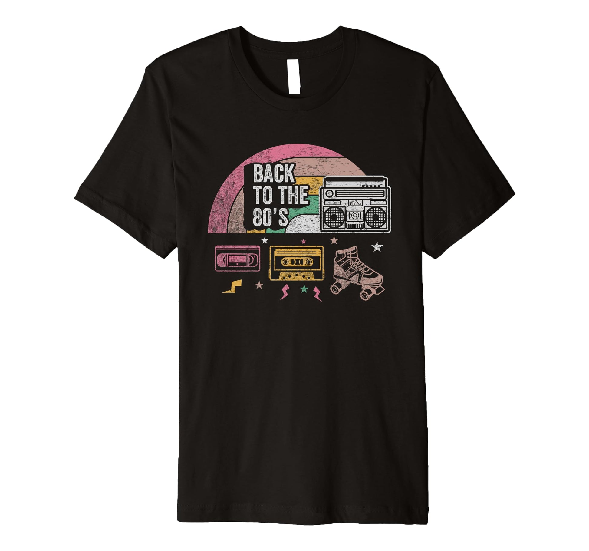 Back To 80S Boombox Roller Skates T-Shirt - Minimalist Print Unisex - T-Shirt, Sweatshirt, Hoodie