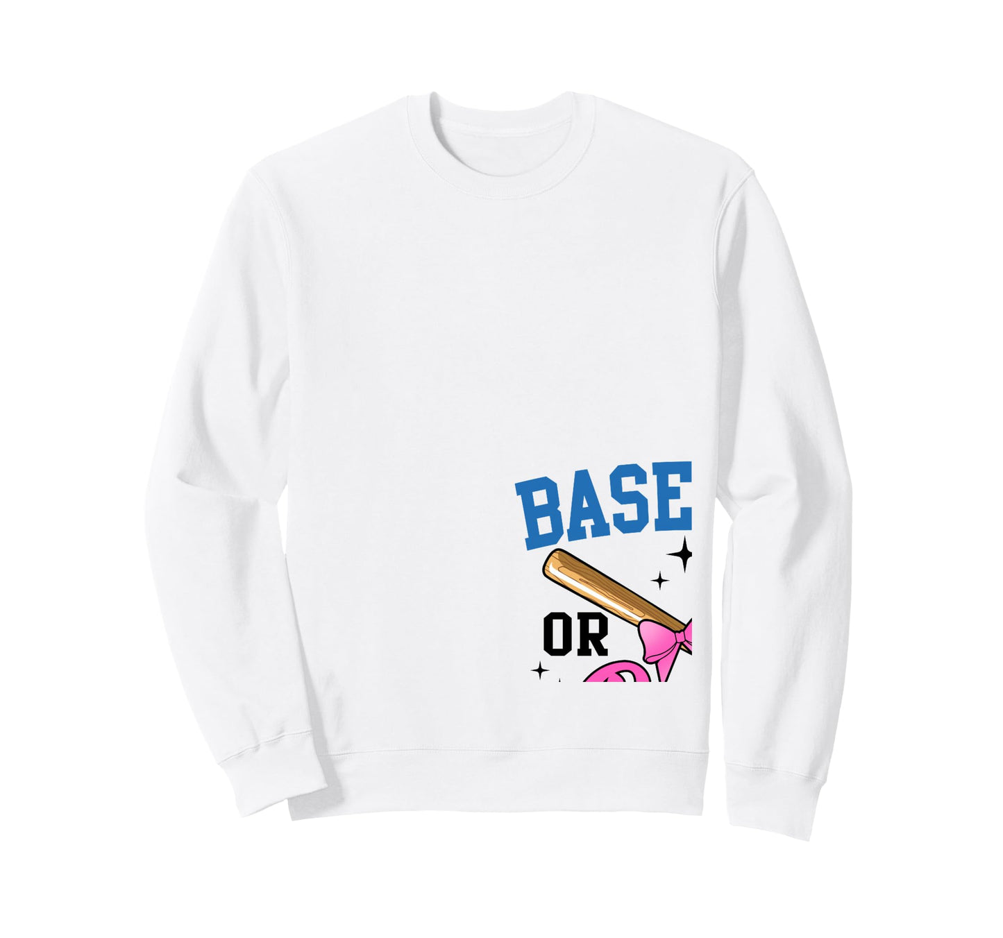 Gender Reveal Baseball Or Bows Auntie Sweatshirt - Novelty Apparel Unisex - T-Shirt, Sweatshirt, Hoodie