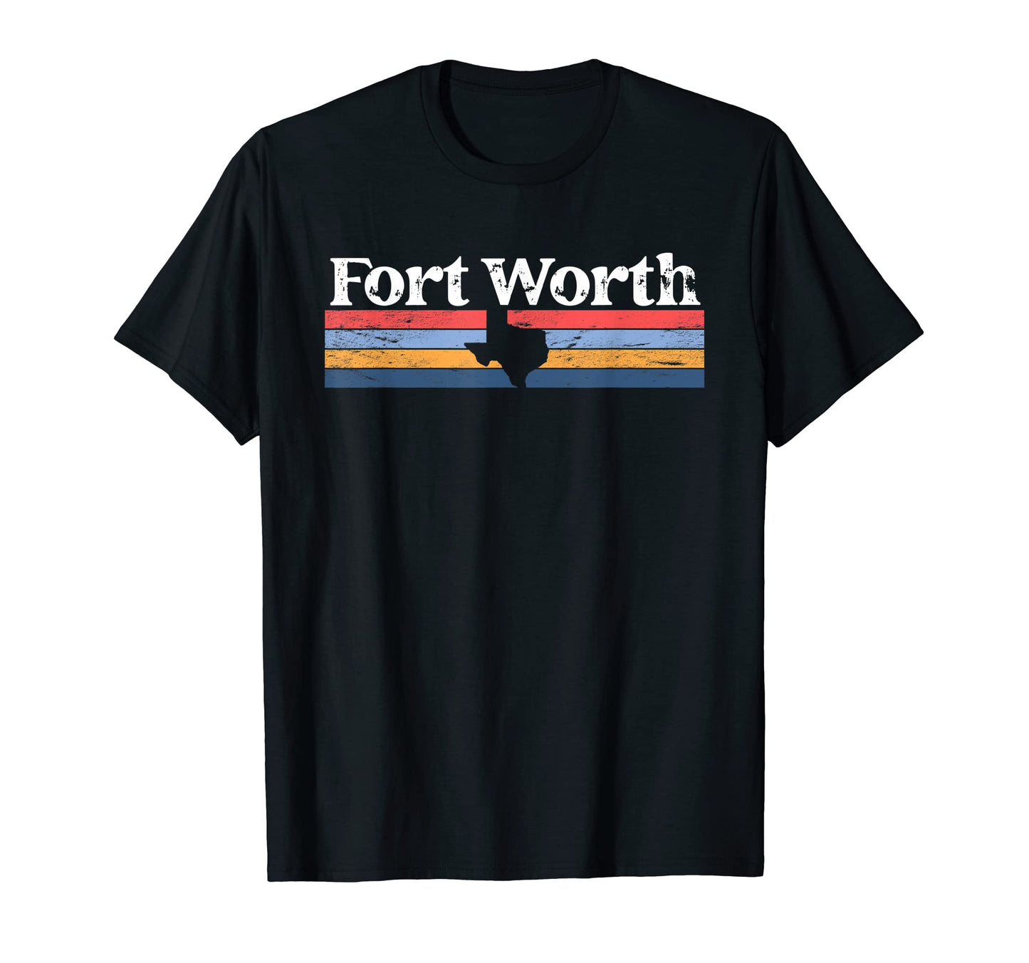 Fort Worth Texas Tx Stripes State 70S T-Shirt - Streetwear Style Unisex - T-Shirt, Sweatshirt, Hoodie
