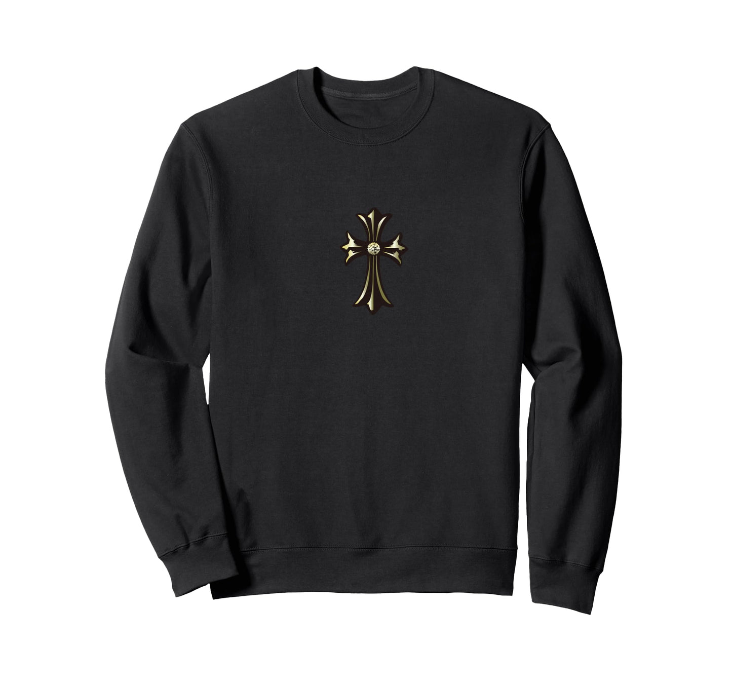 Golden Beryl Cross Diamonds Sweatshirt - Minimalist Print Unisex - T-Shirt, Sweatshirt, Hoodie