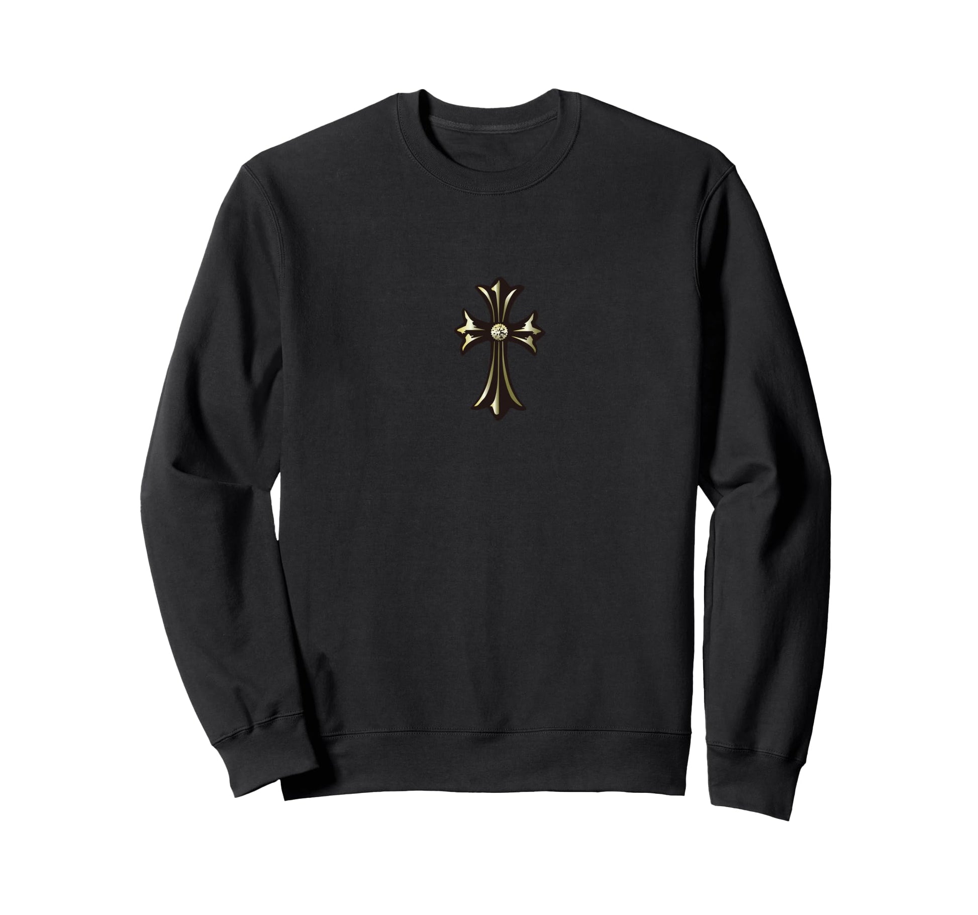 Golden Beryl Cross Diamonds Sweatshirt - Minimalist Print Unisex - T-Shirt, Sweatshirt, Hoodie