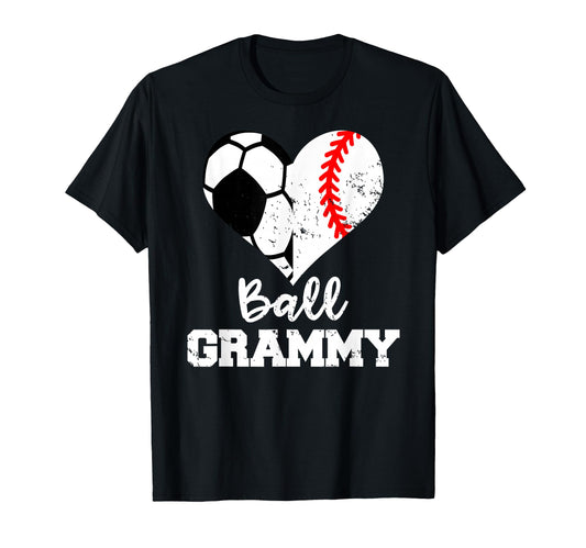 Ball Grammy Heart Funny Soccer T-Shirt - Unique Graphic for Adults - T-Shirt, Sweatshirt, Hoodie