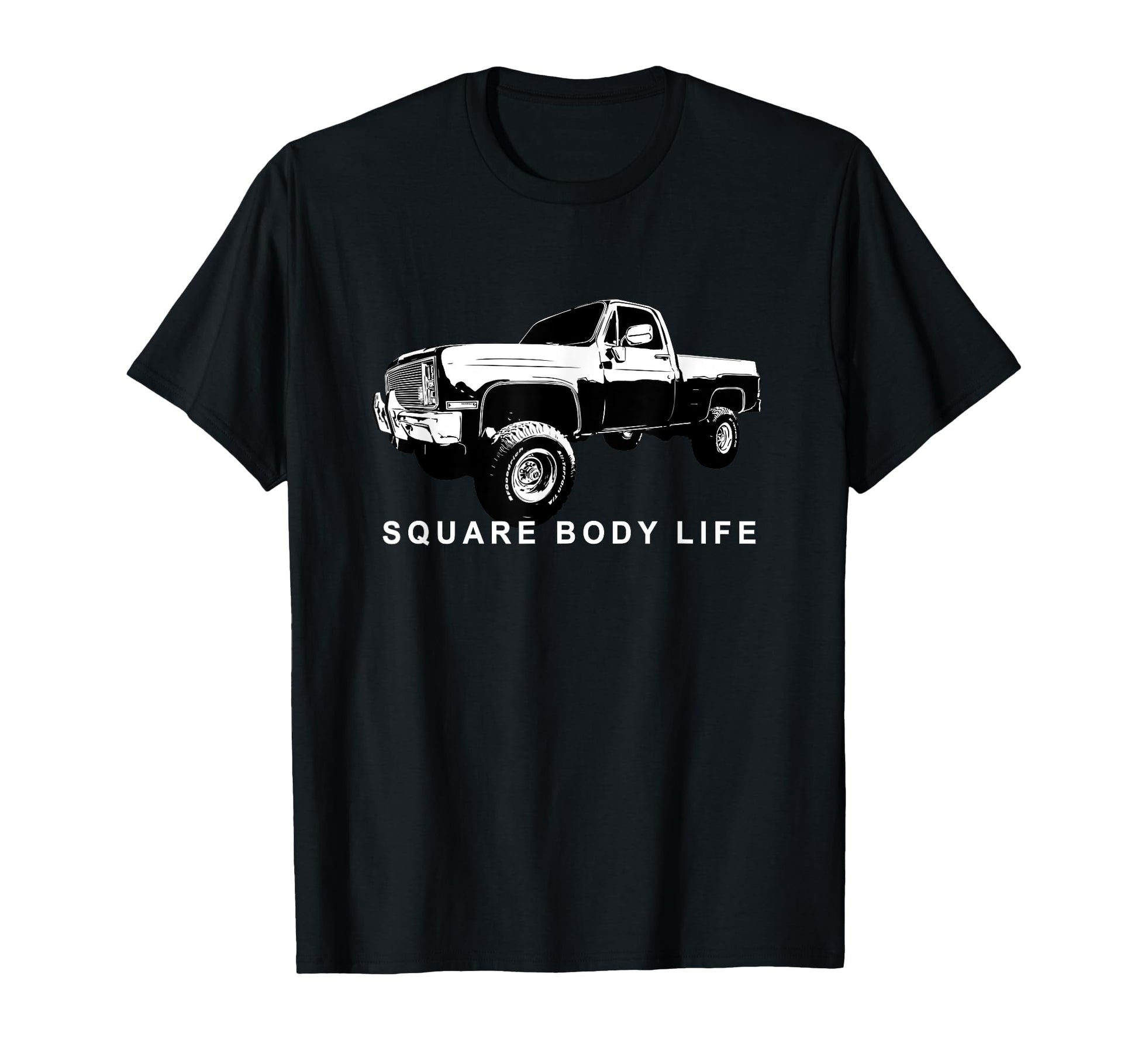 Old 4X4 Squarebody Pickup Square T-Shirt - Minimalist Print for Adults - T-Shirt, Sweatshirt, Hoodie