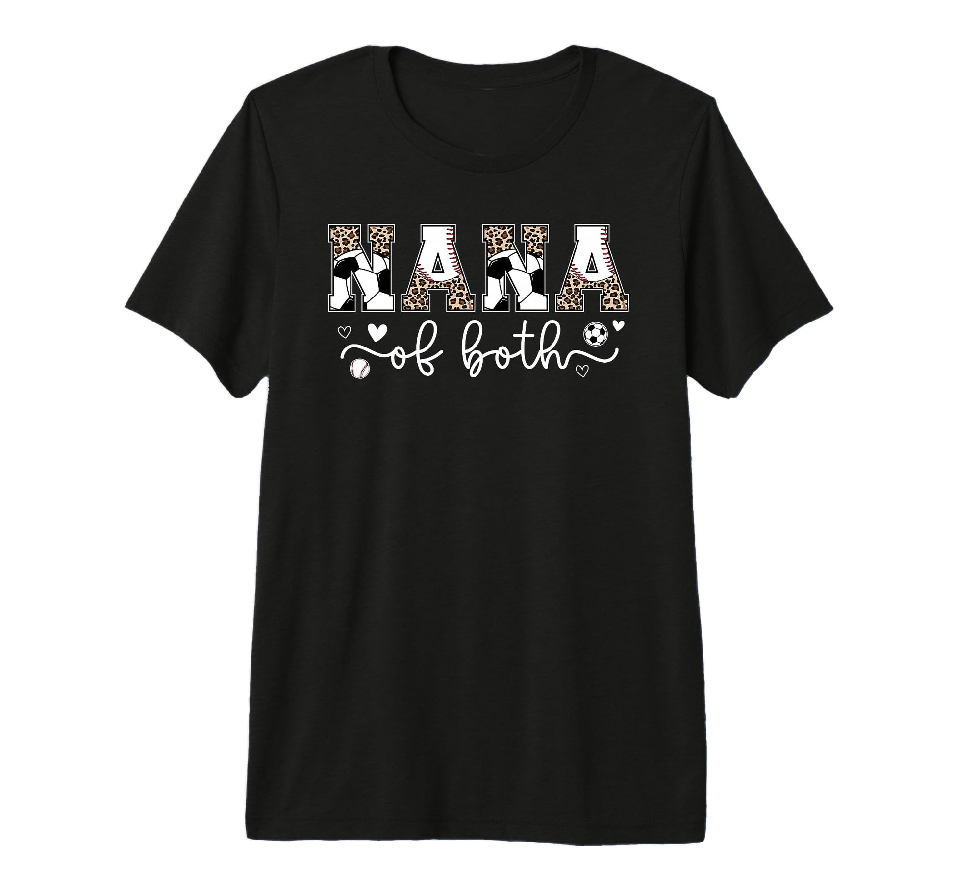 Nana Both Leopard Baseball Soccer T-Shirt - Minimalist Print Men Women - T-Shirt, Sweatshirt, Hoodie
