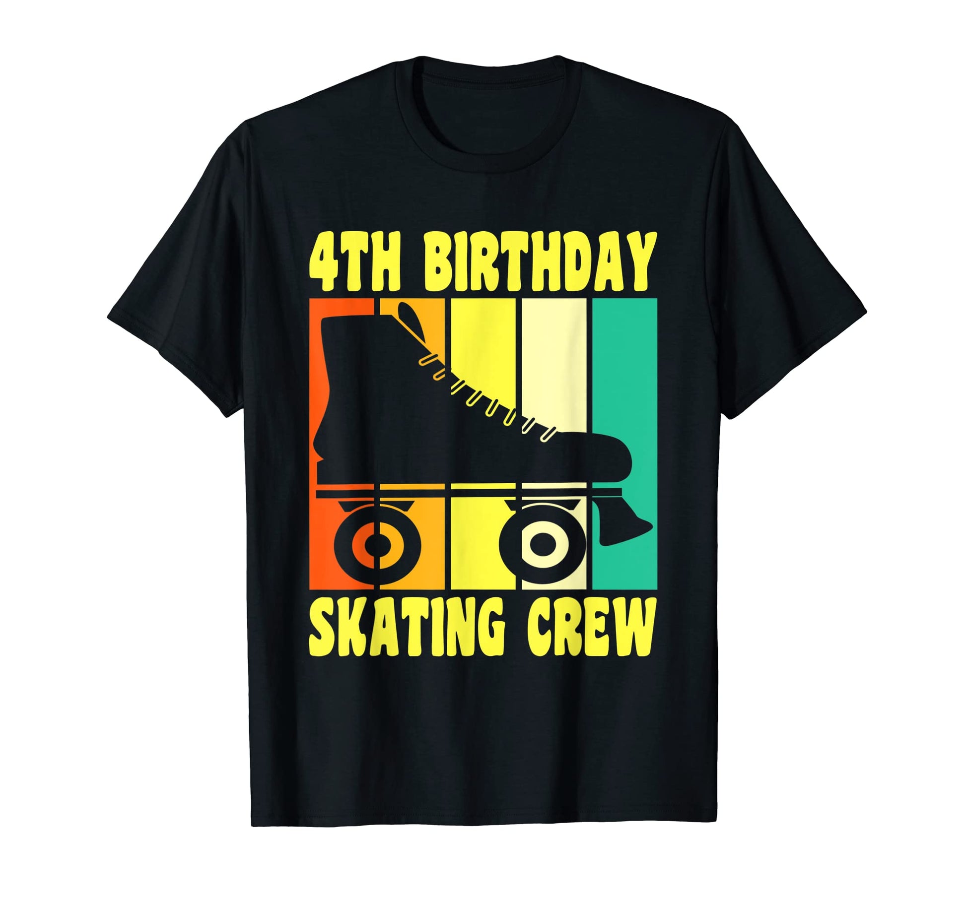 Happy 4 Birthday 4 Year Old Roller T-Shirt - Unique Graphic Men Women - T-Shirt, Sweatshirt, Hoodie