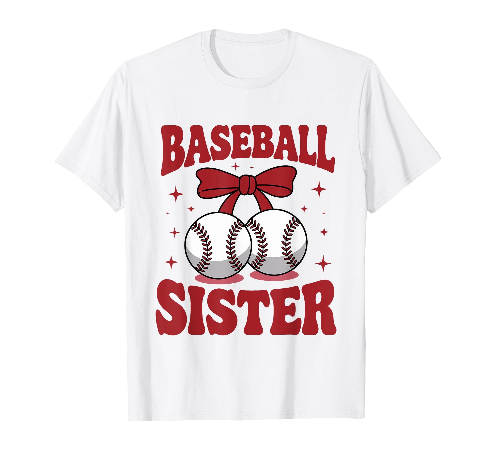 Bow Coquette Baseball Sister Funny T-Shirt - Custom Art Print Unisex - T-Shirt, Sweatshirt, Hoodie