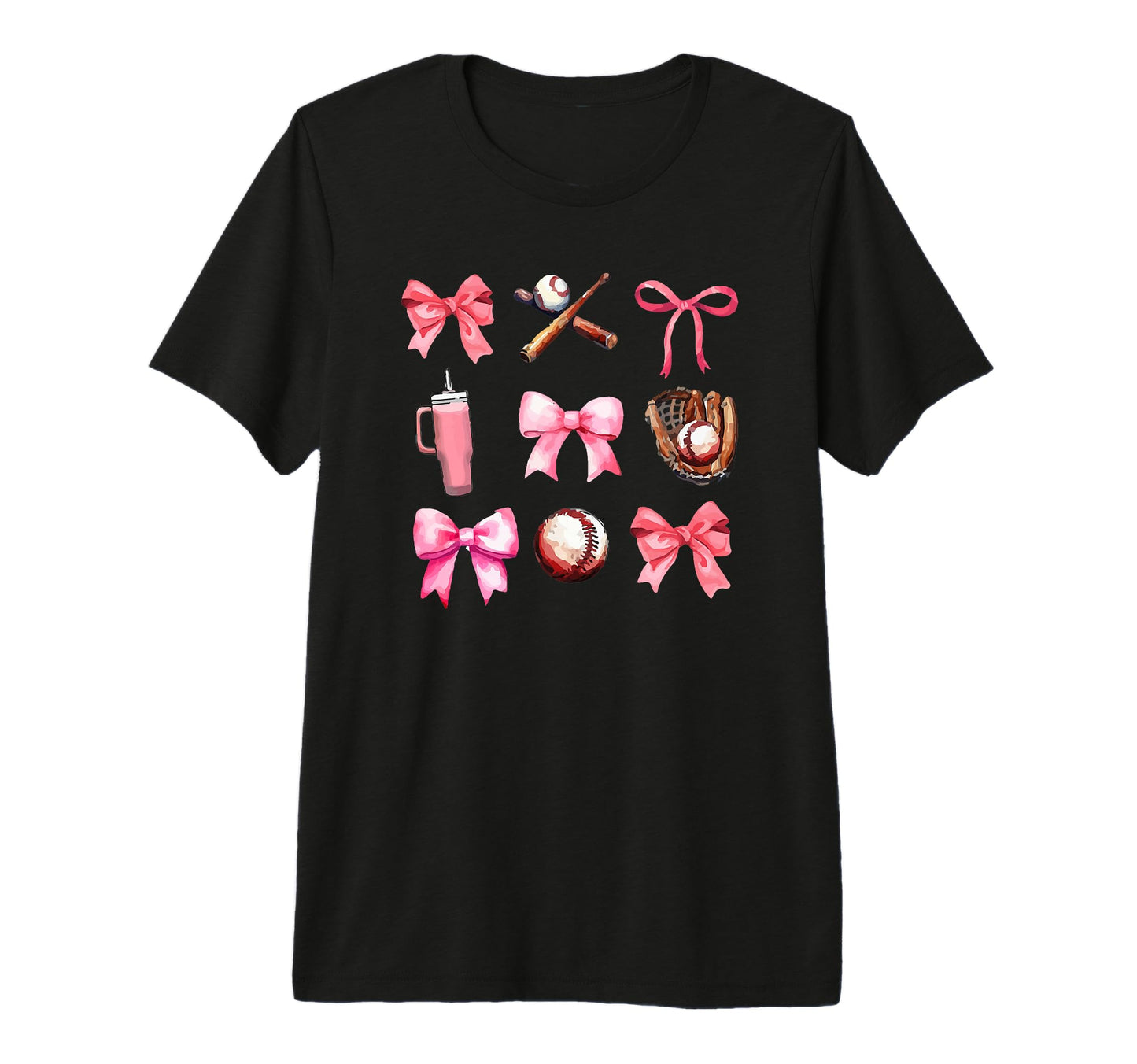 Baseball Mama Mom Coquette Tri Blend T-Shirt - Graphic Print Men Women - T-Shirt, Sweatshirt, Hoodie