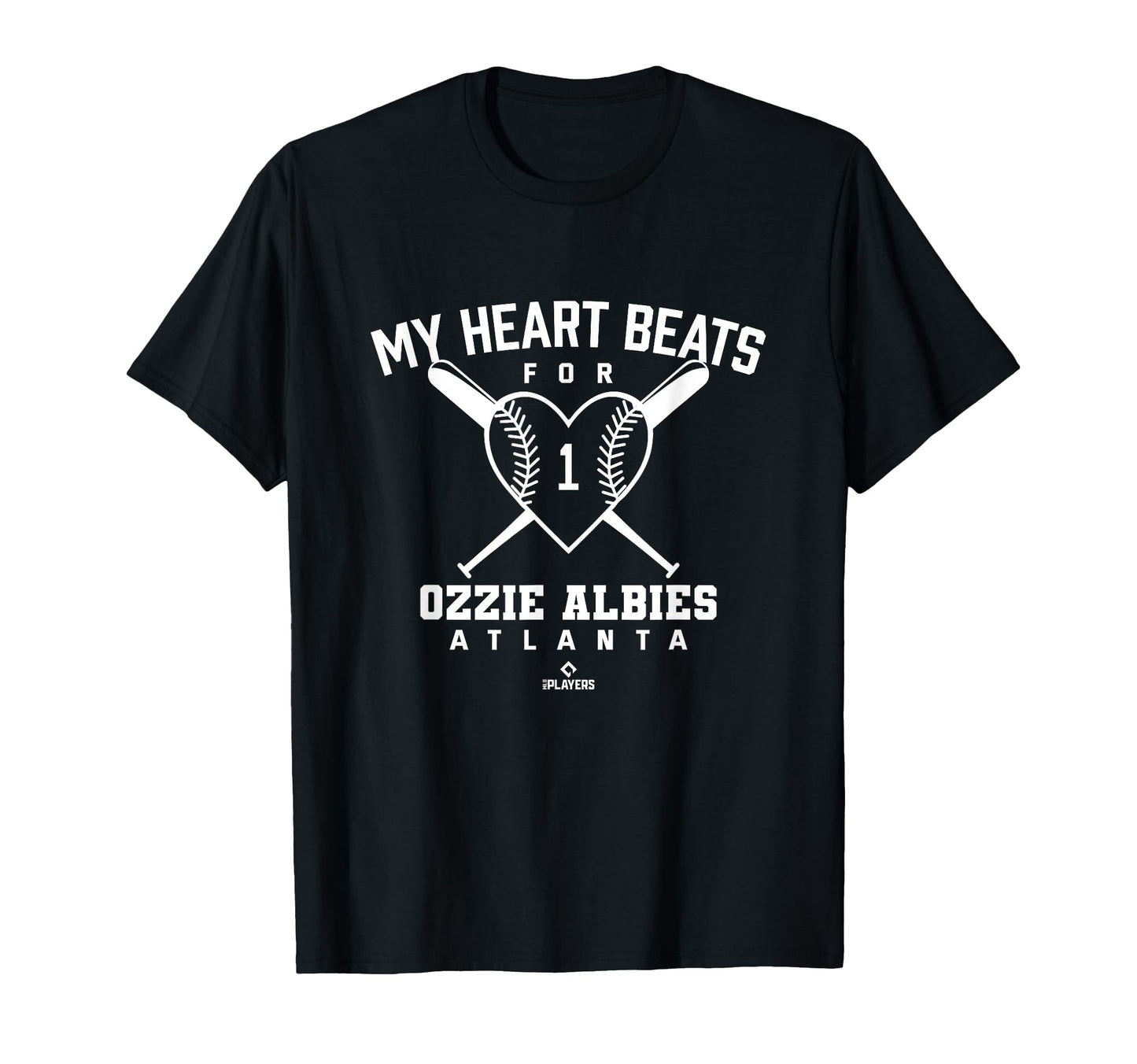 My Heart Beats Ozzie Albies Valentines T-Shirt - Trendy Graphic Unisex - T-Shirt, Sweatshirt, Hoodie