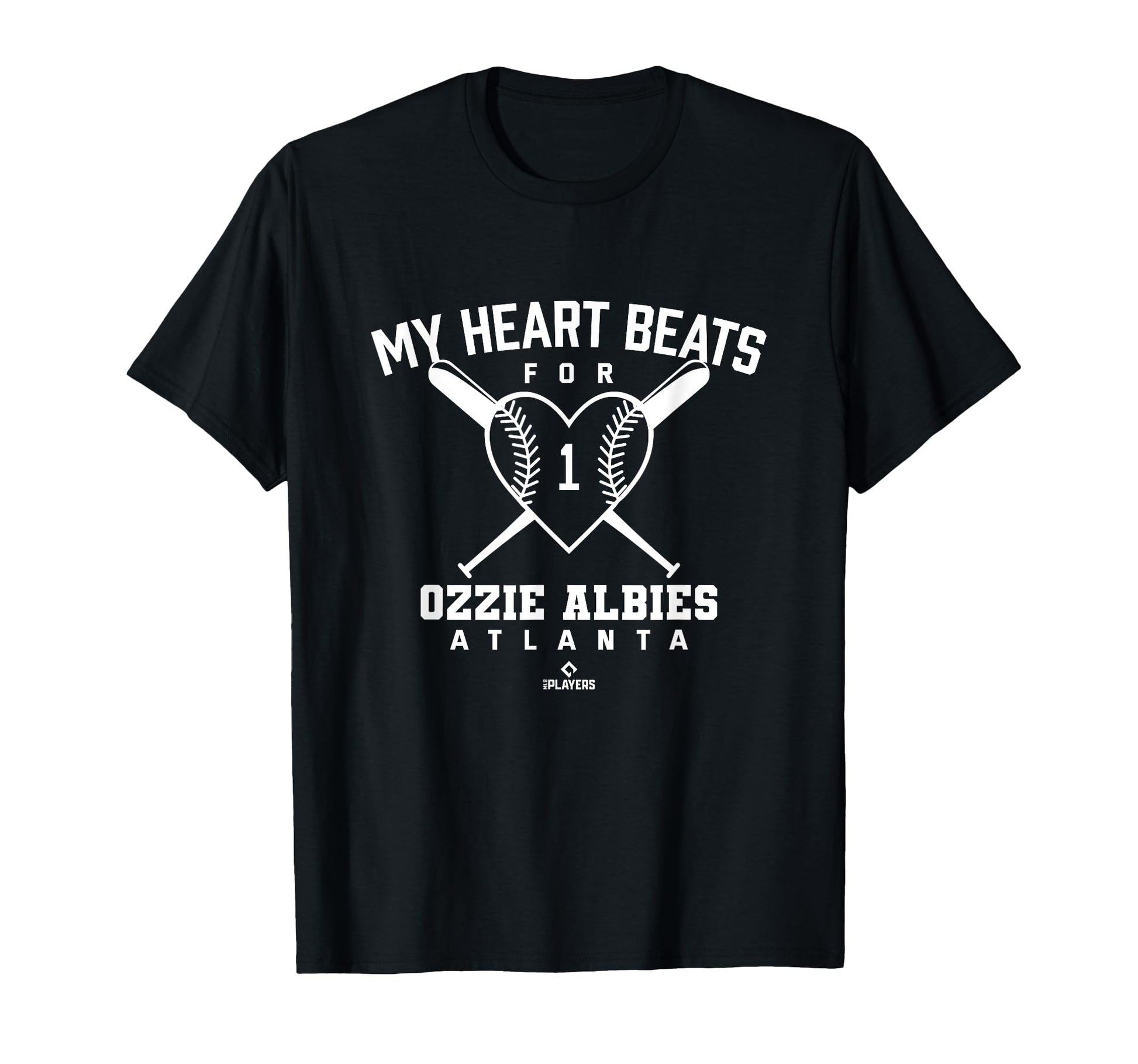 My Heart Beats Ozzie Albies Valentines T-Shirt - Trendy Graphic Unisex - T-Shirt, Sweatshirt, Hoodie