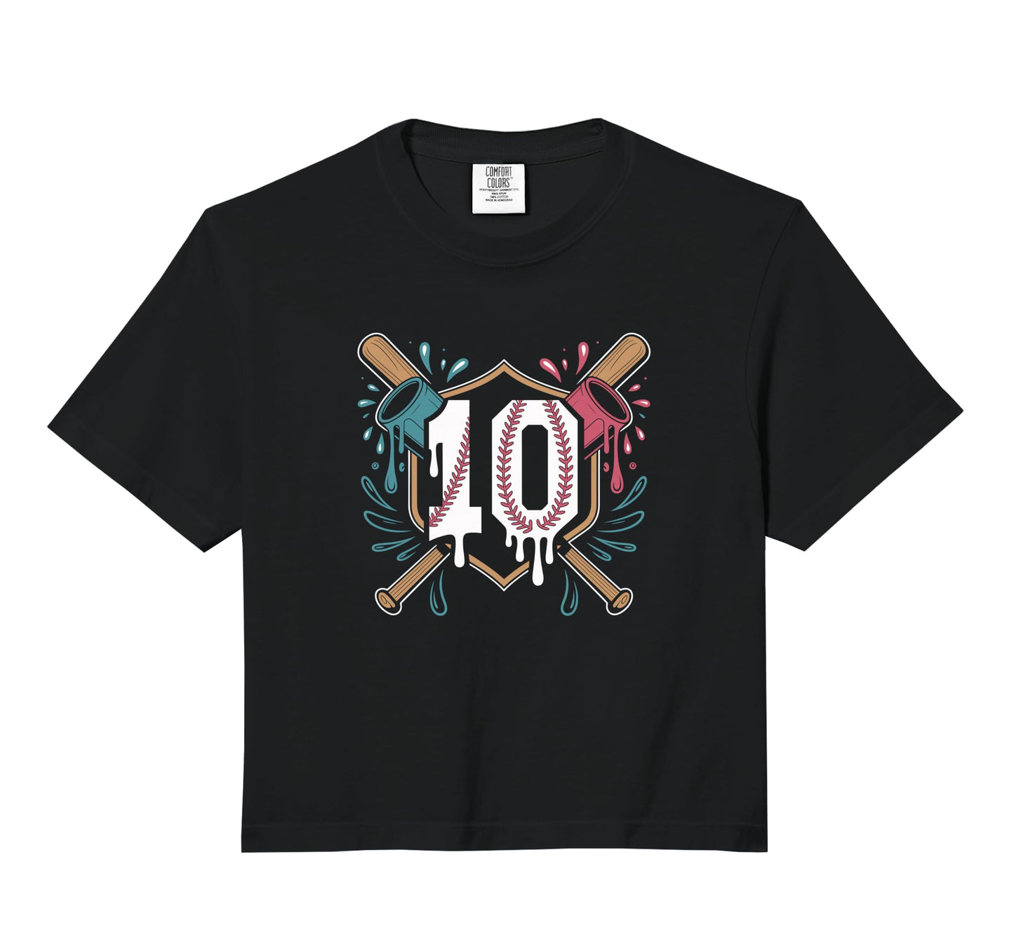 Baseball Birthday Turns 10 Ready Hoodie - Fun Novelty Design Men Women - T-Shirt, Sweatshirt, Hoodie