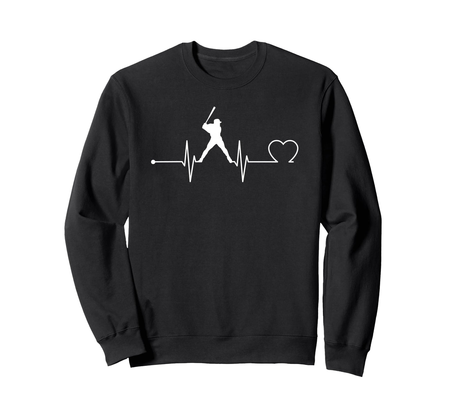 Baseball Heartbeat Player Gift Sweatshirt - Streetwear Style for Adults - T-Shirt, Sweatshirt, Hoodie