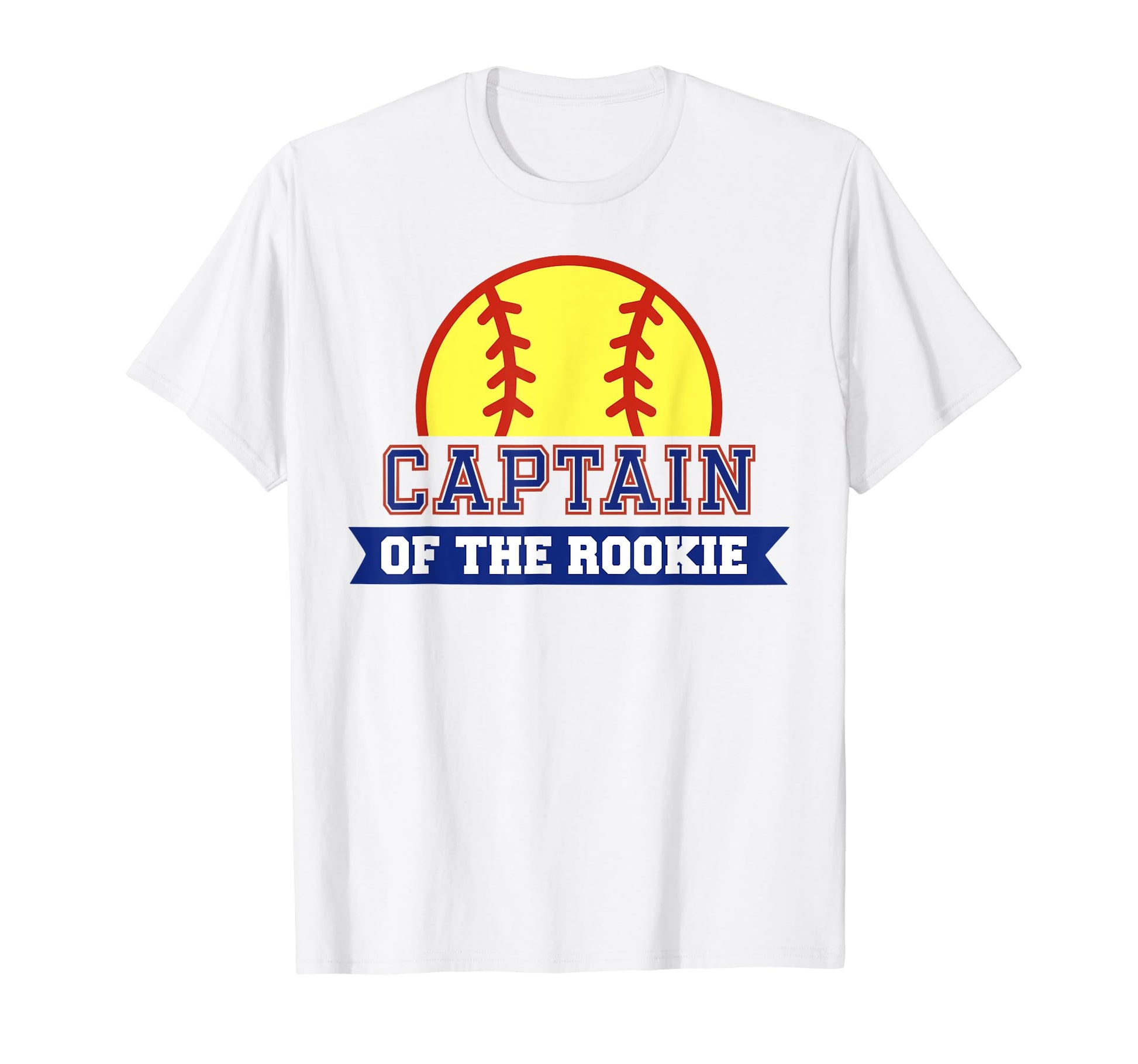 Captain Rookie 1St Birthday Softball T-Shirt - Minimalist Print Unisex - T-Shirt, Sweatshirt, Hoodie