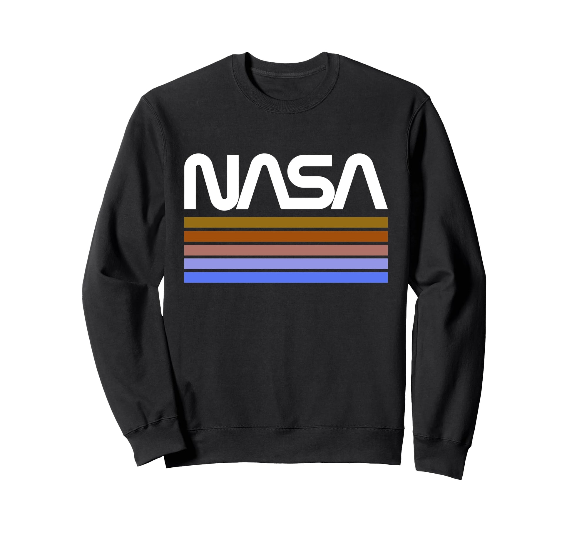 Nasa Stripe Worm Logo Sweatshirt - Novelty Apparel Unisex - T-Shirt, Sweatshirt, Hoodie