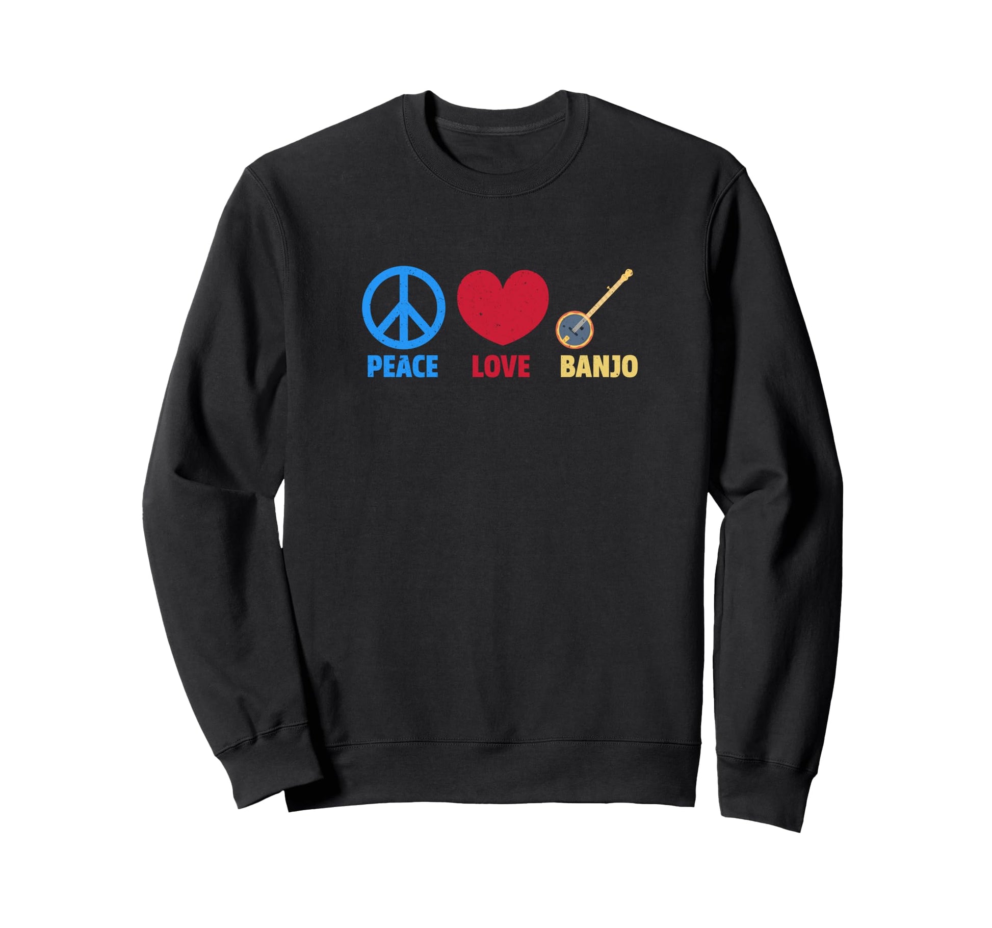 Im Peaceful Lovely Banjo Player T-Shirt - Minimalist Print Men Women - T-Shirt, Sweatshirt, Hoodie