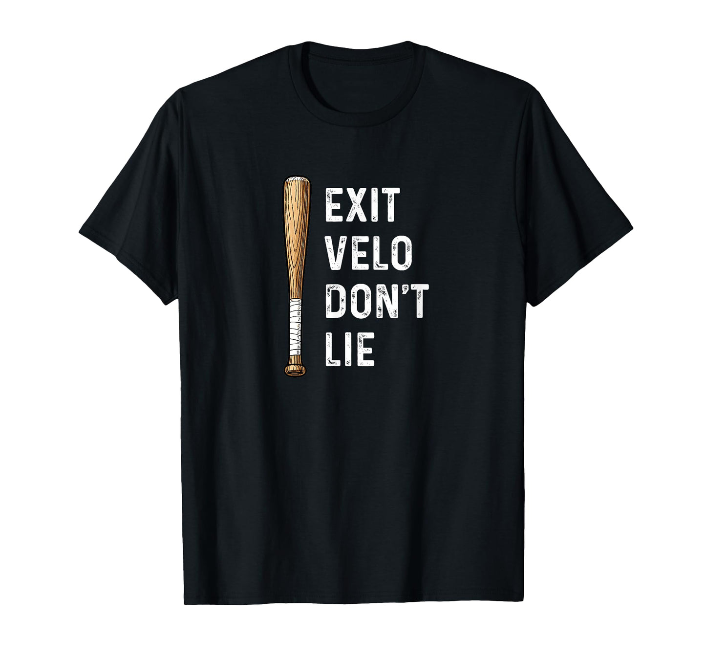 Exit Velo Dont Lie Baseball Player T-Shirt - Graphic Print for Adults - T-Shirt, Sweatshirt, Hoodie