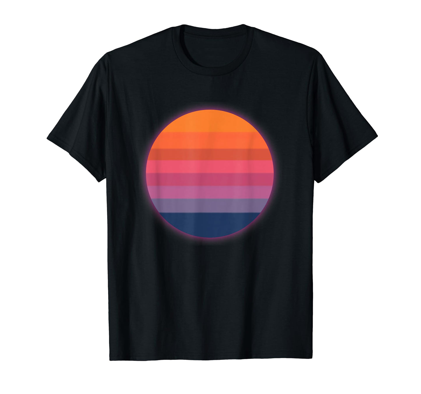 Solid Synthwave Sun 80S Retrowave T-Shirt - Fun Novelty Design Men Women - T-Shirt, Sweatshirt, Hoodie