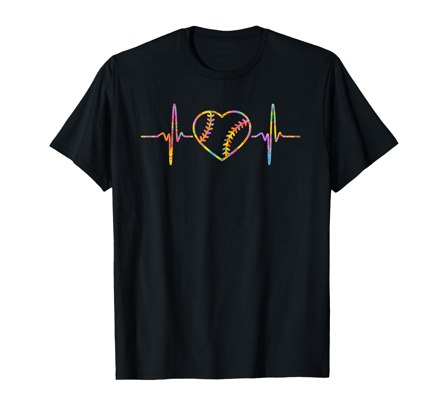 Baseball Heartbeat T-Shirt - Custom Art Print Men Women - T-Shirt, Sweatshirt, Hoodie