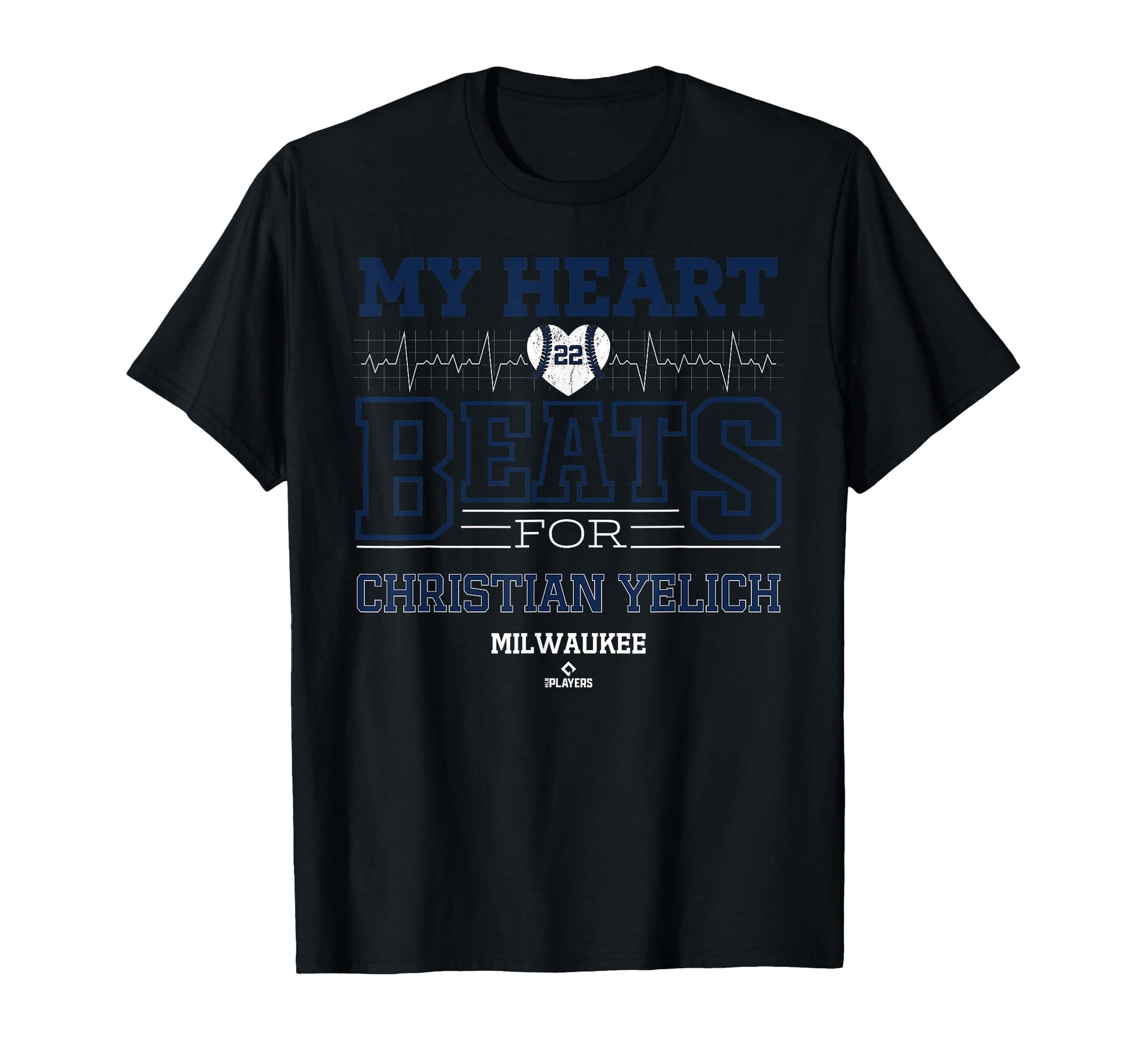 My Heart Beats Christian Yelich T-Shirt - Fun Novelty Design Men Women - T-Shirt, Sweatshirt, Hoodie