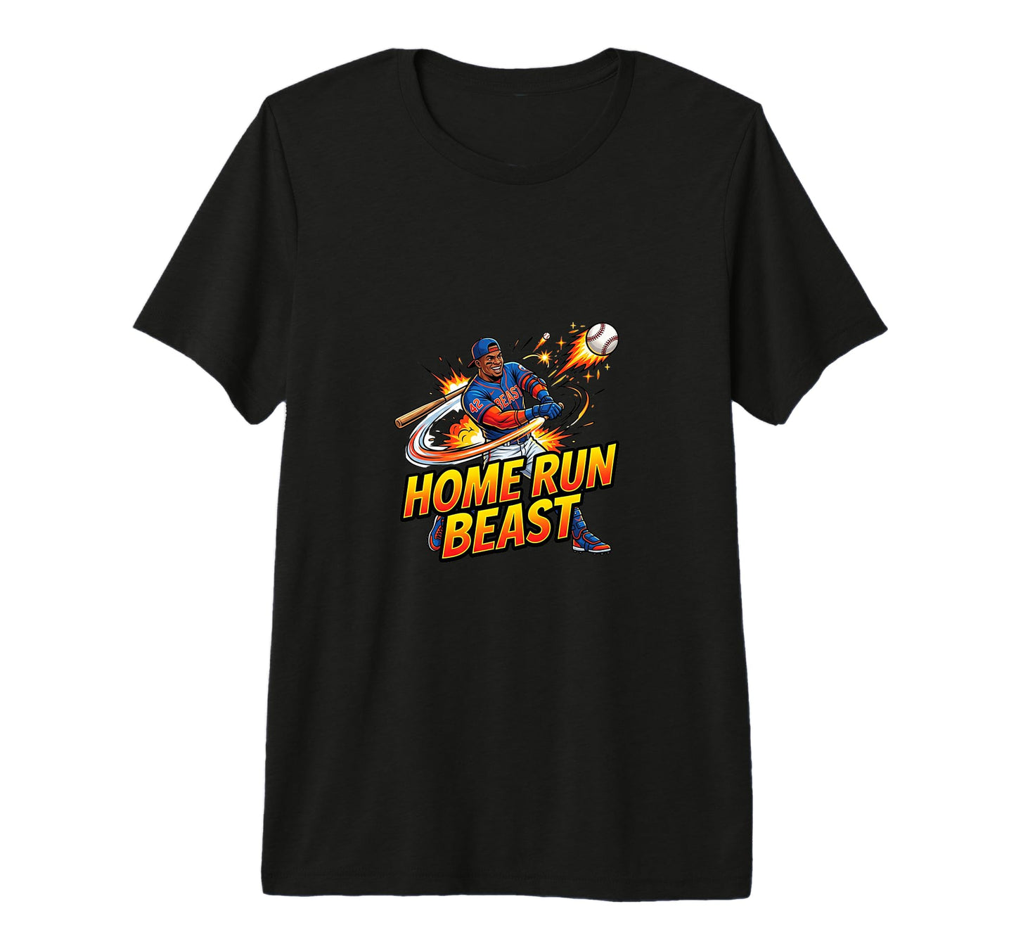 Mens Home Run Power Baseball Action T-Shirt - Aesthetic Graphic for Adults - T-Shirt, Sweatshirt, Hoodie