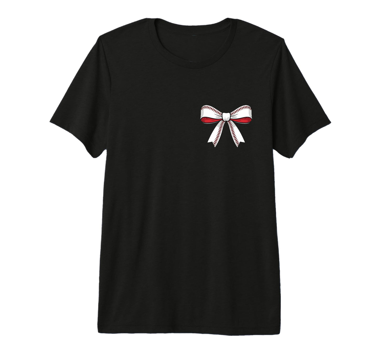 Baseball Bow Baseball Mom Mama Tri Blend T-Shirt - Unique Graphic Men Women - T-Shirt, Sweatshirt, Hoodie