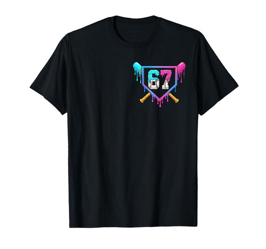 Baseball 67 Six Seven Meme Funny T-Shirt - Casual Everyday Wear Men Women - T-Shirt, Sweatshirt, Hoodie