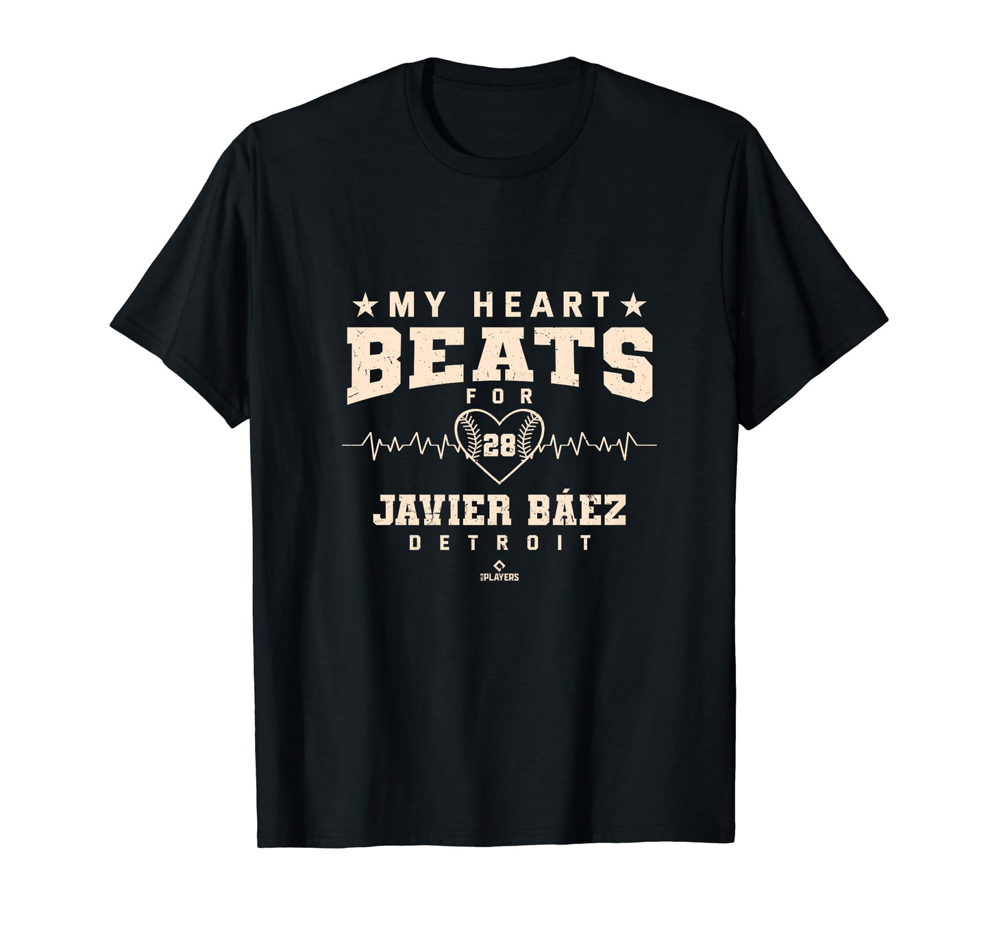 My Heart Beats Javier Baez Valentines T-Shirt - Fun Novelty Design Unisex - T-Shirt, Sweatshirt, Hoodie