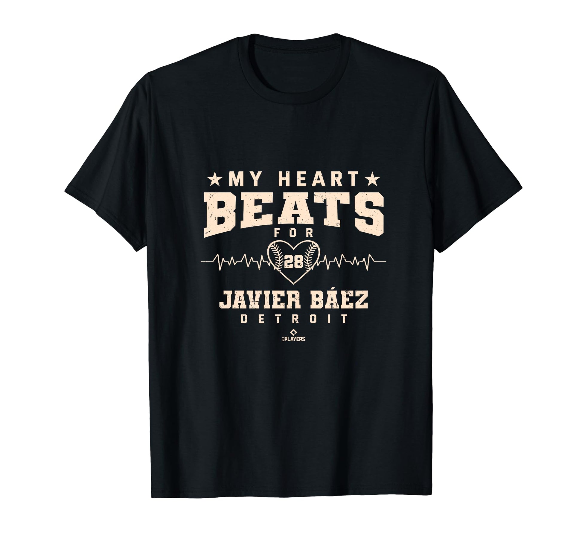 My Heart Beats Javier Baez Valentines T-Shirt - Fun Novelty Design Unisex - T-Shirt, Sweatshirt, Hoodie