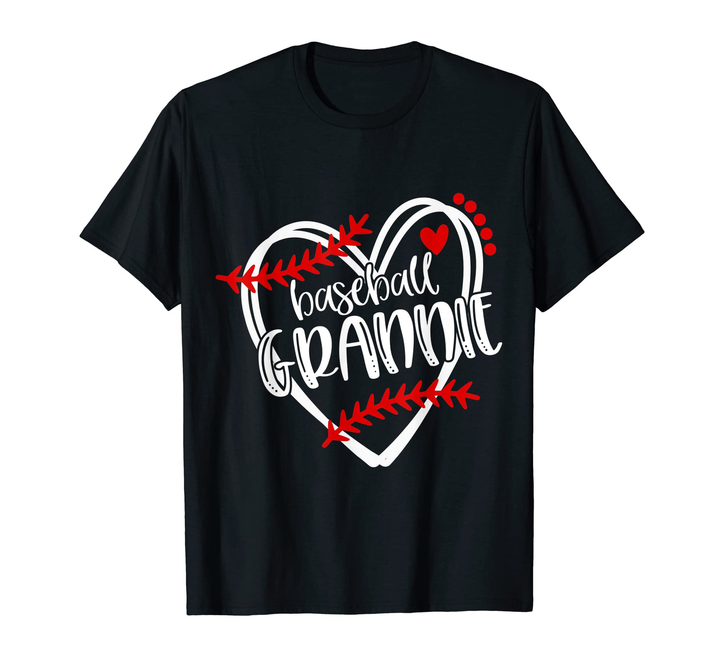 Baseball Grannie Distressed Heart Laces T-Shirt - Trendy Graphic Unisex - T-Shirt, Sweatshirt, Hoodie