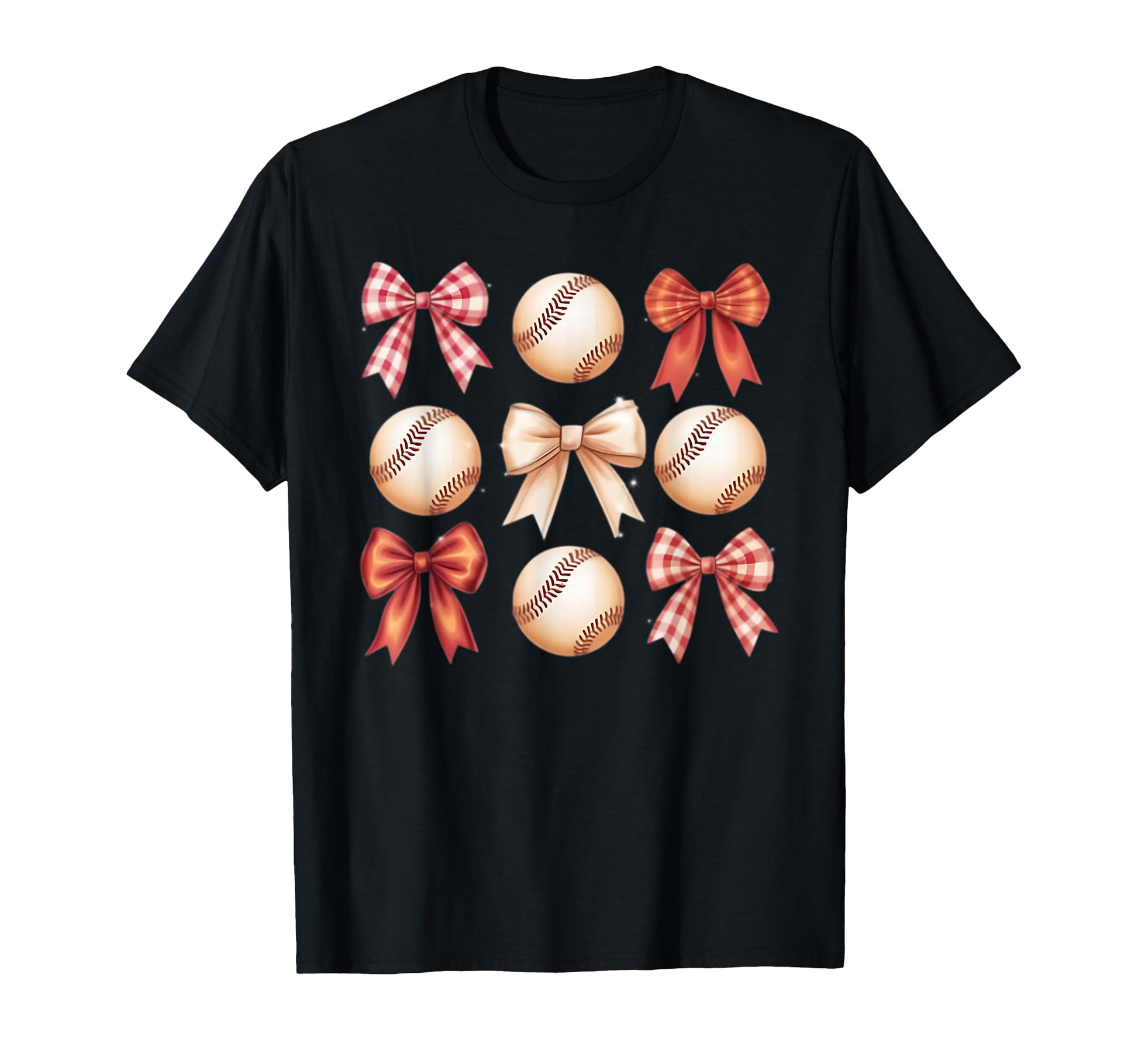Baseball Coquette Bow Mom Sister T-Shirt - Novelty Apparel for Adults - T-Shirt, Sweatshirt, Hoodie
