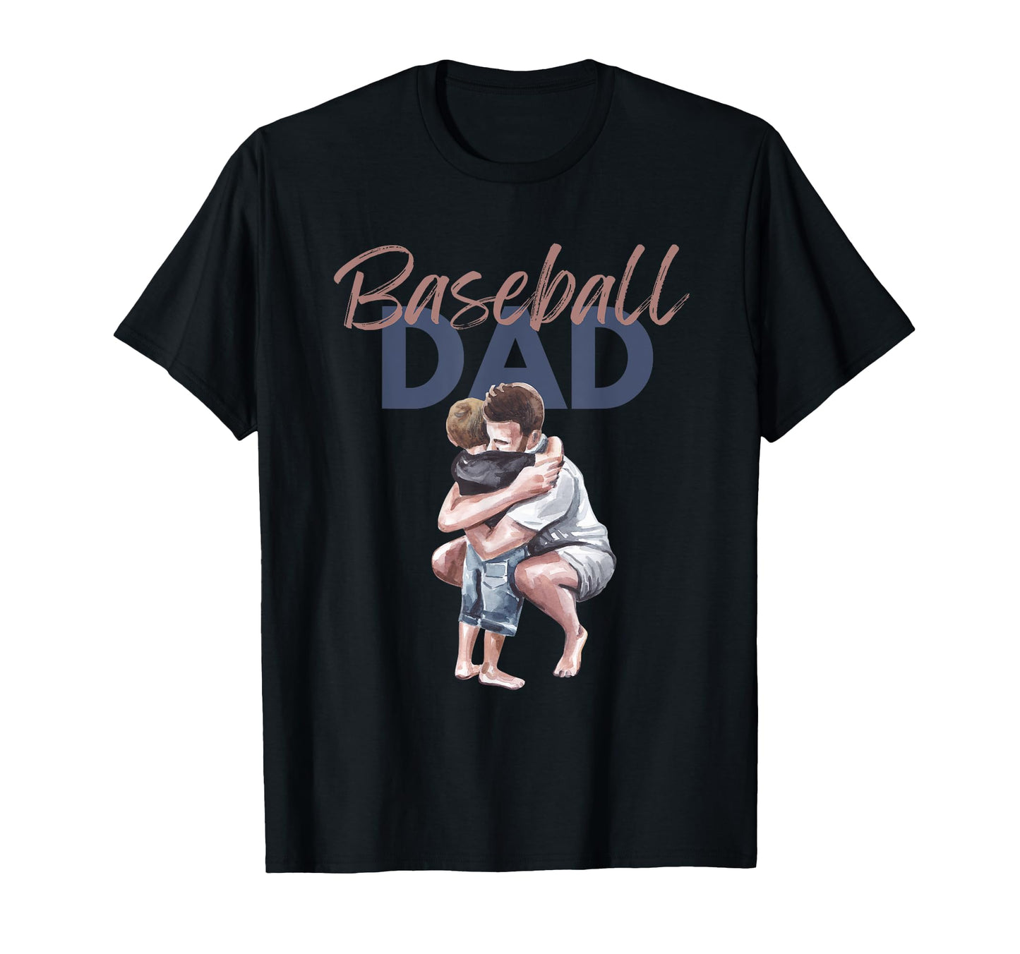 Baseball Dad Fathers Day Dugout Home T-Shirt - Graphic Print for Adults - T-Shirt, Sweatshirt, Hoodie