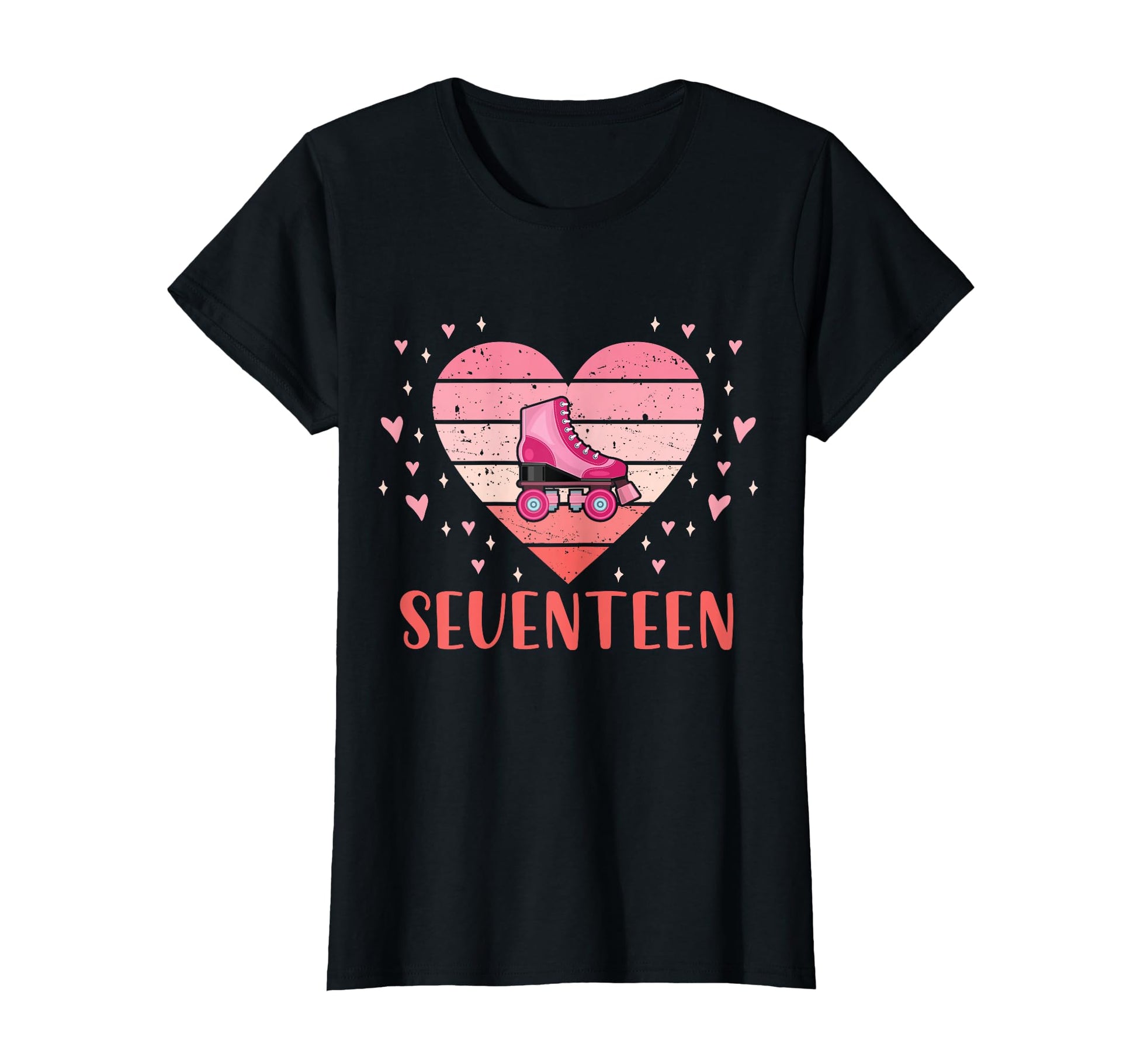 17 Year Old Roller Skating Birthday T-Shirt - Trendy Graphic for Adults - T-Shirt, Sweatshirt, Hoodie