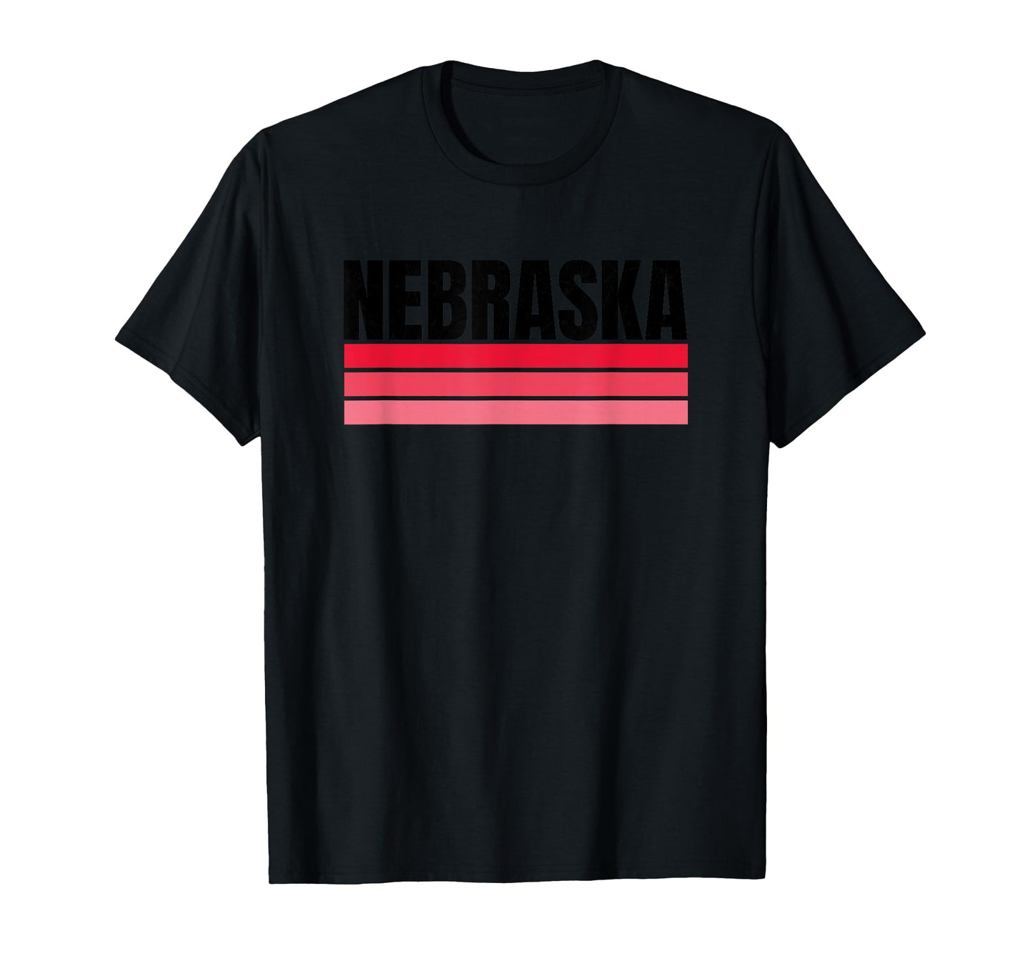 Old School Nebraska Red Striped T-Shirt - Aesthetic Graphic Unisex - T-Shirt, Sweatshirt, Hoodie