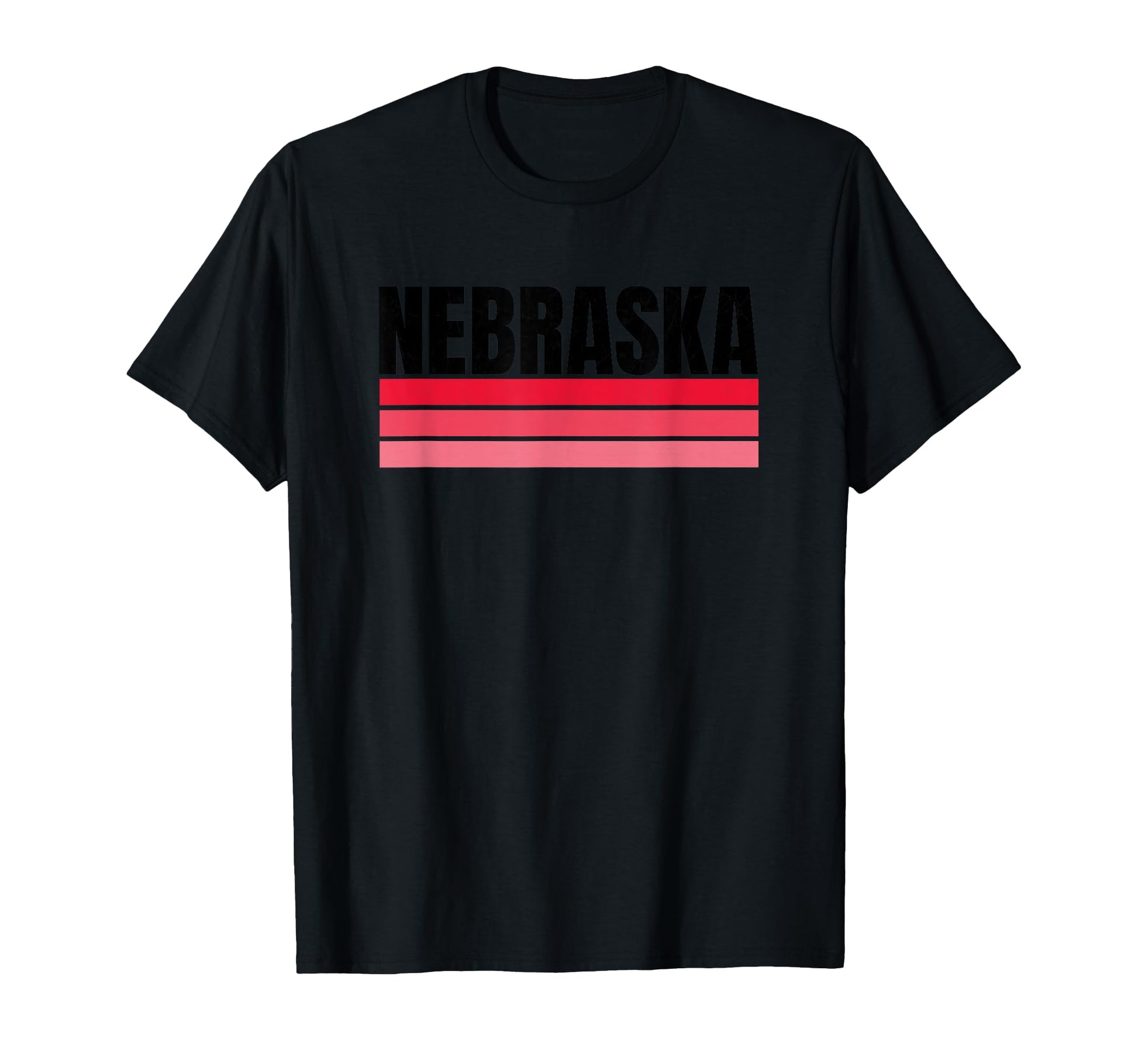 Old School Nebraska Red Striped T-Shirt - Aesthetic Graphic Unisex - T-Shirt, Sweatshirt, Hoodie