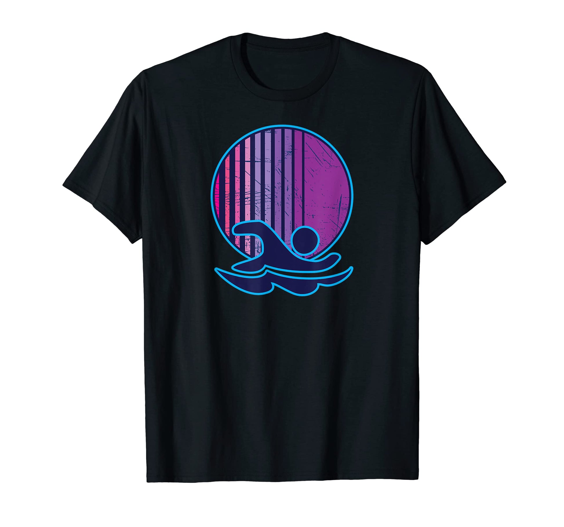Swimming Circle 80S Swim Vaporwave T-Shirt - Unique Graphic Unisex - T-Shirt, Sweatshirt, Hoodie
