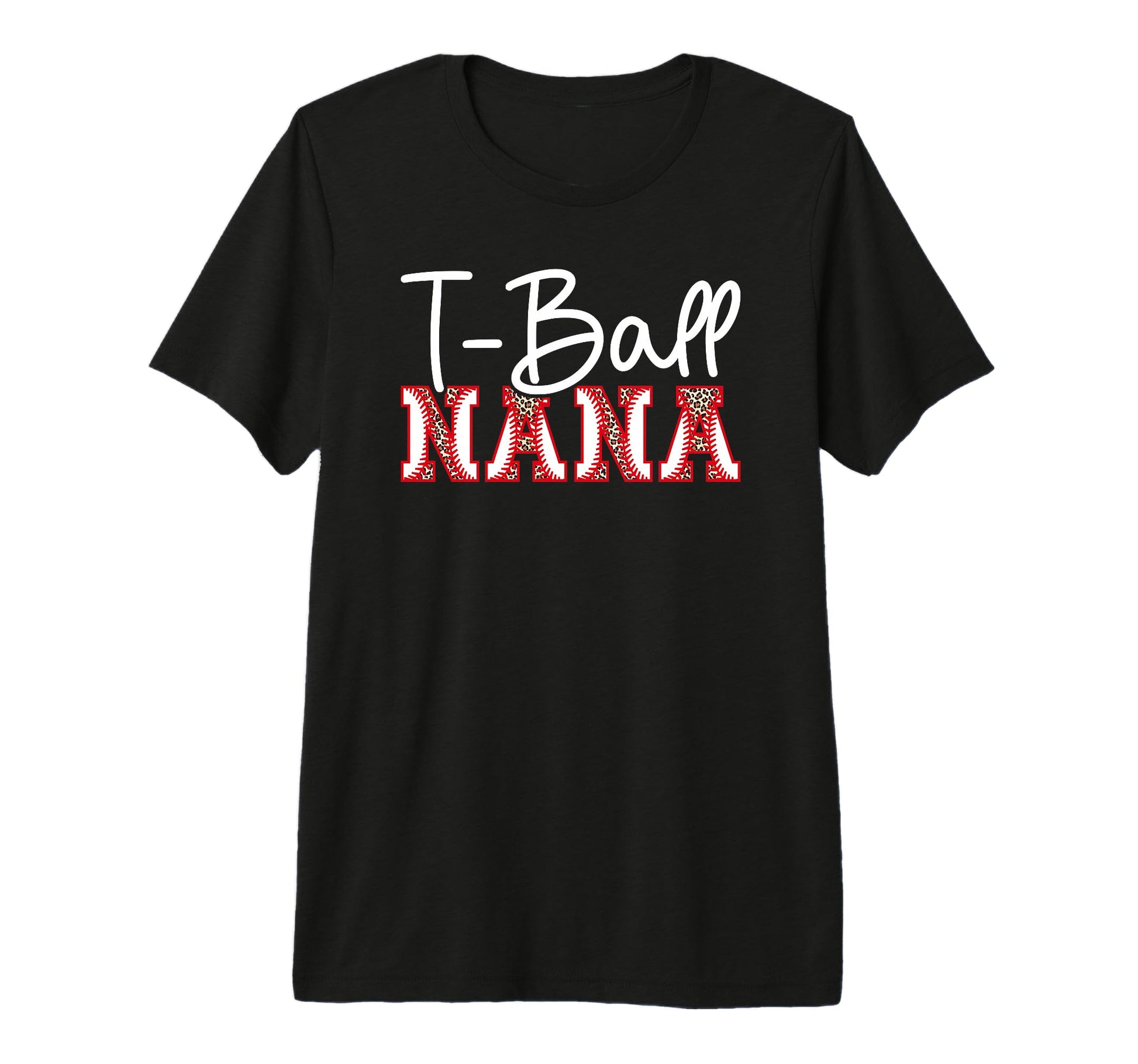 T Ball Nana Leopard Baseball T T-Shirt - Fun Novelty Design for Adults - T-Shirt, Sweatshirt, Hoodie