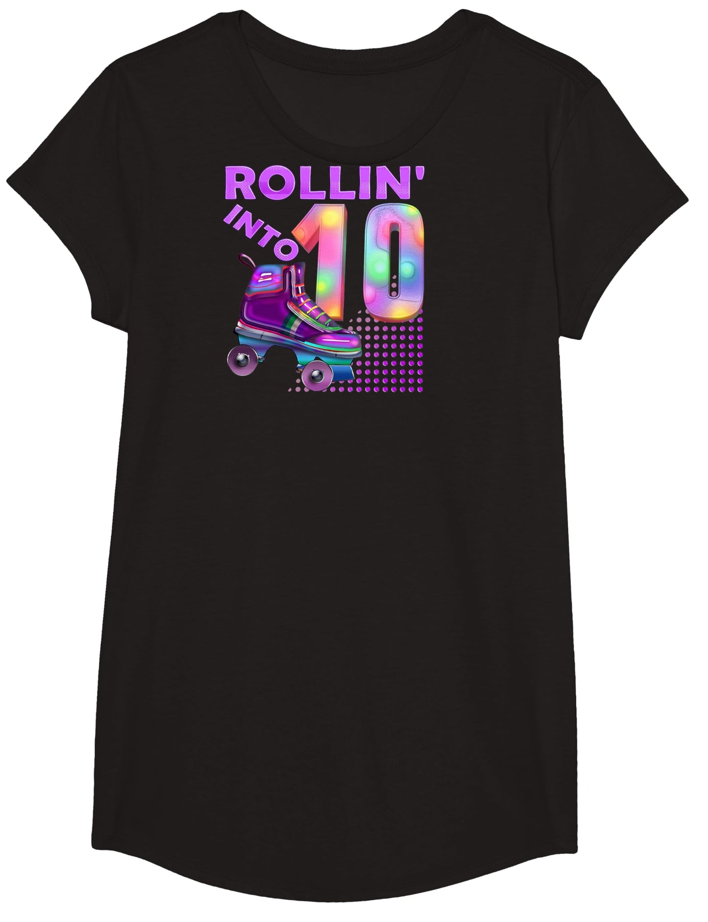 Rollin Into 10 Roller Skating T-Shirt - Fun Novelty Design Men Women - T-Shirt, Sweatshirt, Hoodie