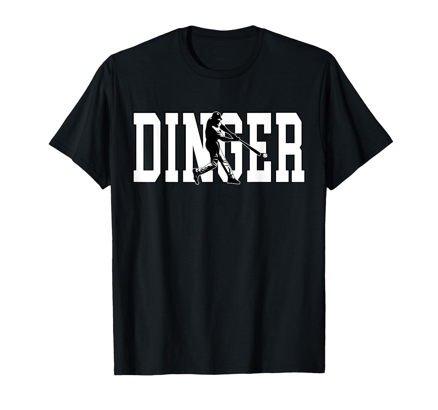 Dinger Get Out Ball Baseball Home Run T-Shirt - Trendy Graphic for Adults - T-Shirt, Sweatshirt, Hoodie