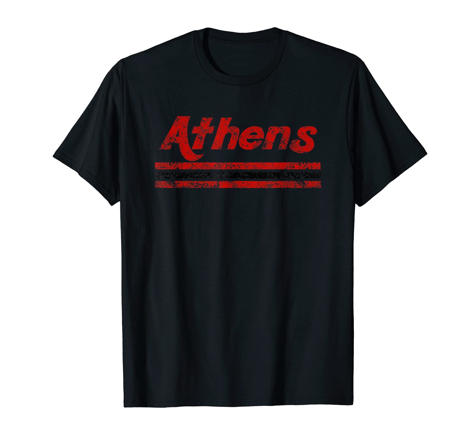 Athens Georgia Weathered Stripe T-Shirt - Casual Everyday Wear Men Women - T-Shirt, Sweatshirt, Hoodie