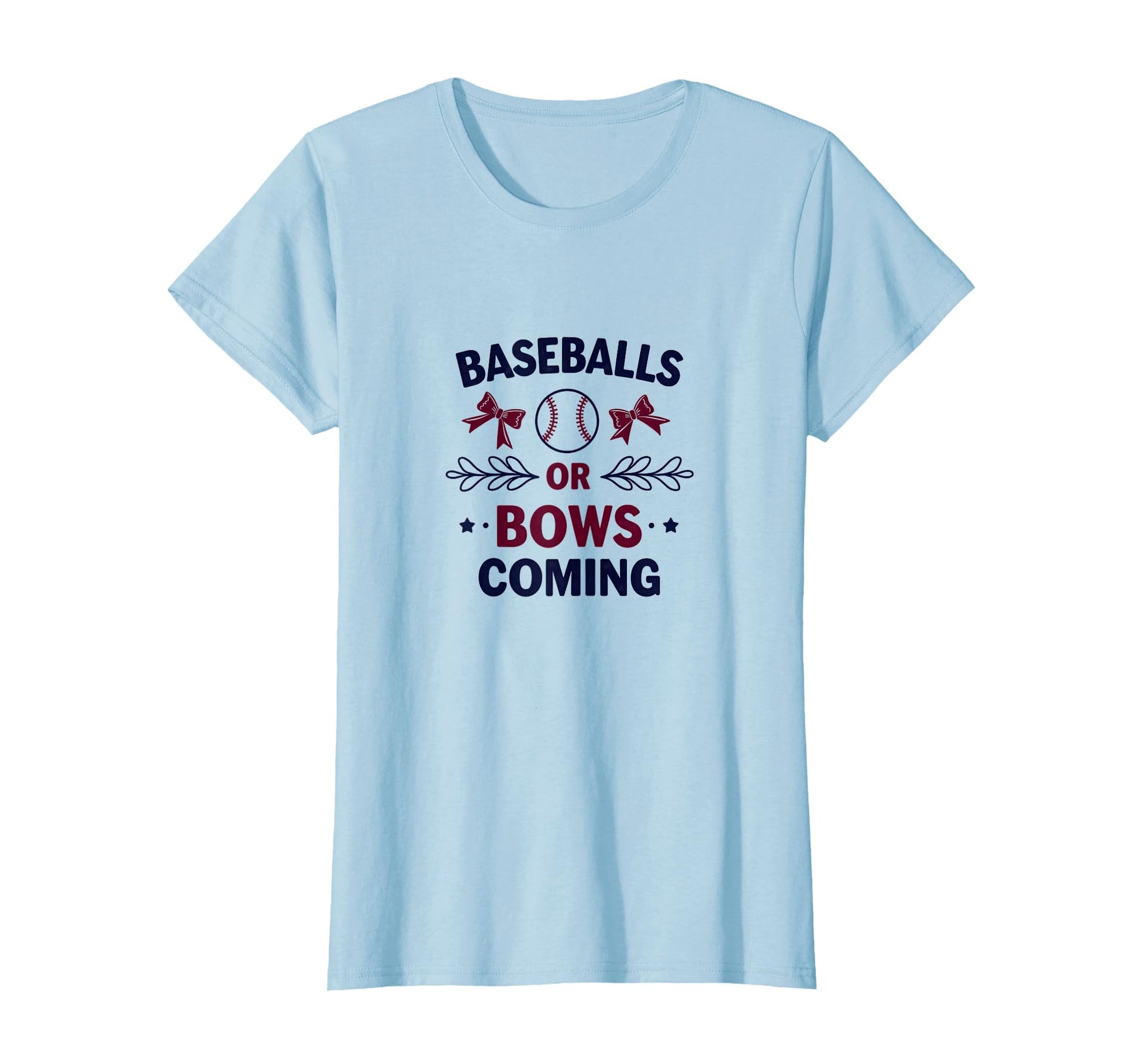 Baseballs Or Bows Gender Reveal T-Shirt - Graphic Print for Adults - T-Shirt, Sweatshirt, Hoodie