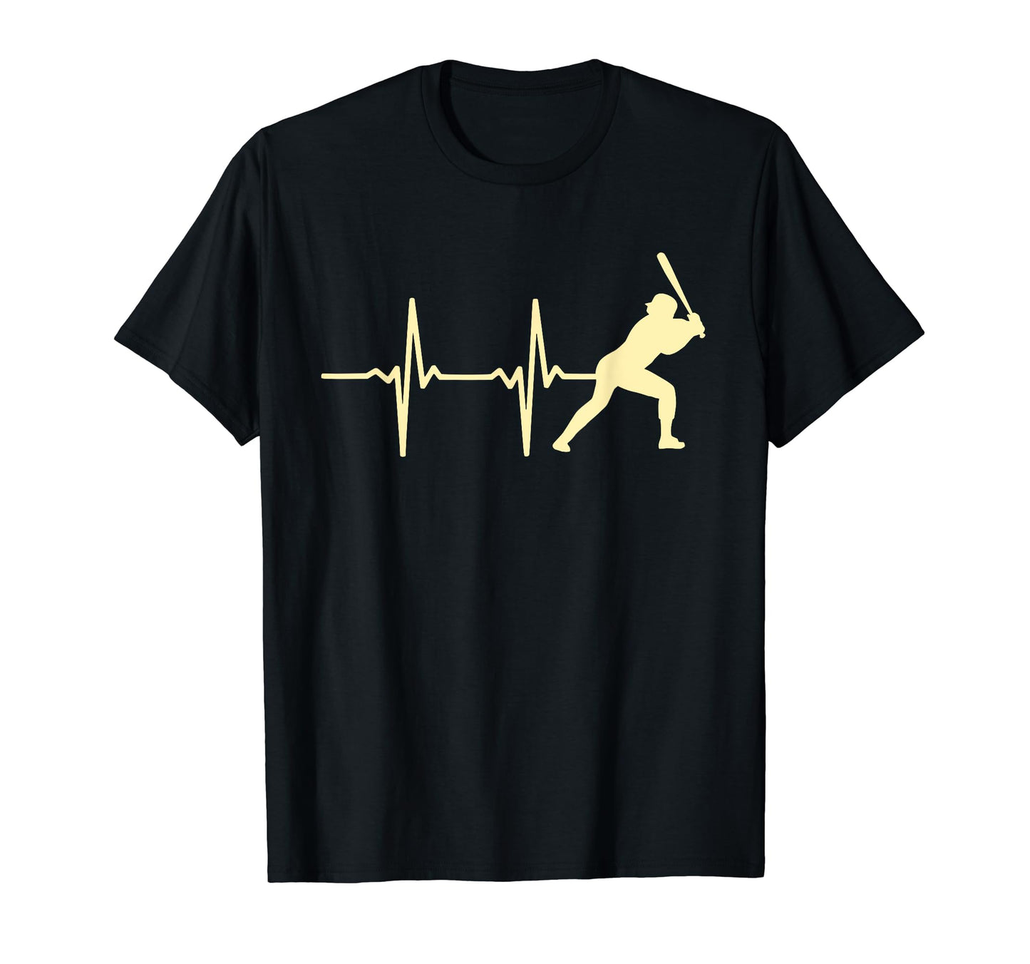 Heart Beat Baseball Humour Funny Gift T-Shirt - Minimalist Print Unisex - T-Shirt, Sweatshirt, Hoodie