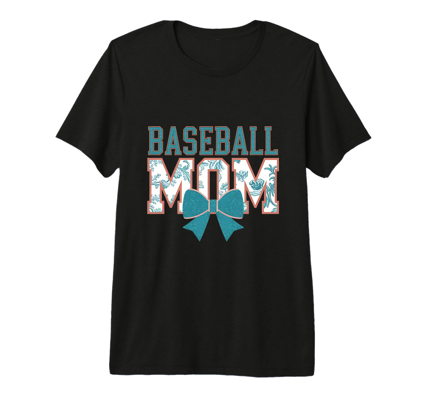 Baseball Mom Coquette Bow Mothers Day Tri T-Shirt - Graphic Print Unisex - T-Shirt, Sweatshirt, Hoodie