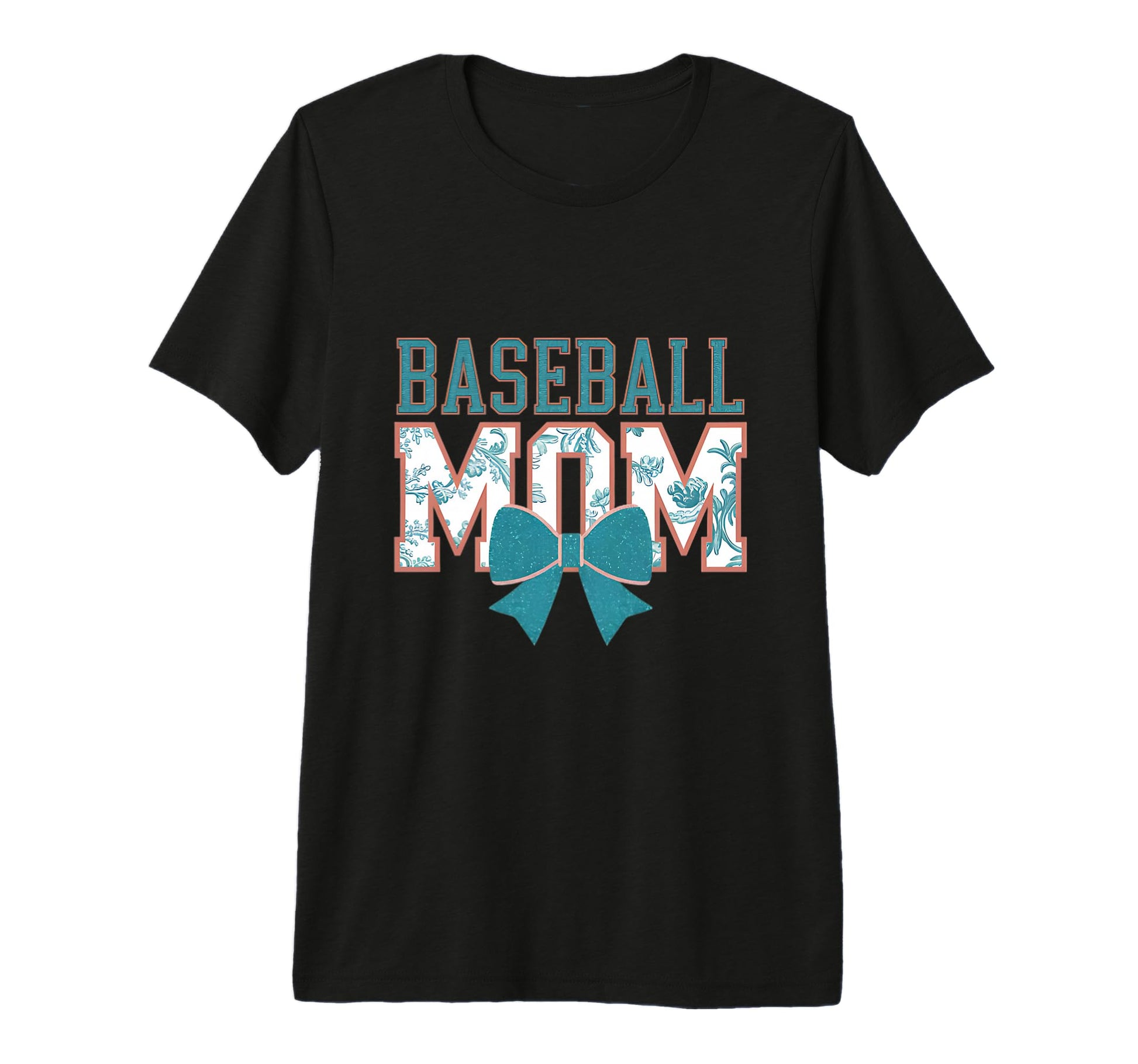Baseball Mom Coquette Bow Mothers Day Tri T-Shirt - Graphic Print Unisex - T-Shirt, Sweatshirt, Hoodie