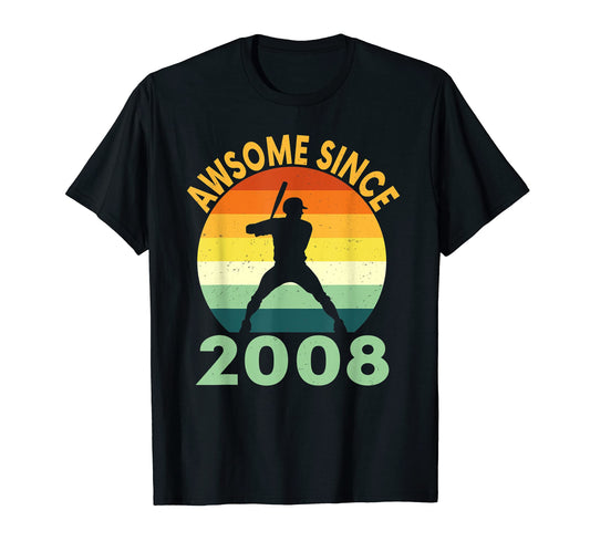 Awesome Since 2008 13Th Birthday T-Shirt - Unique Graphic for Adults - T-Shirt, Sweatshirt, Hoodie