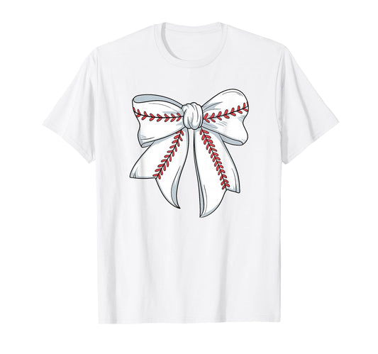 Baseball Coquette Bow Baseball Womens T-Shirt - Unique Graphic Men Women - T-Shirt, Sweatshirt, Hoodie