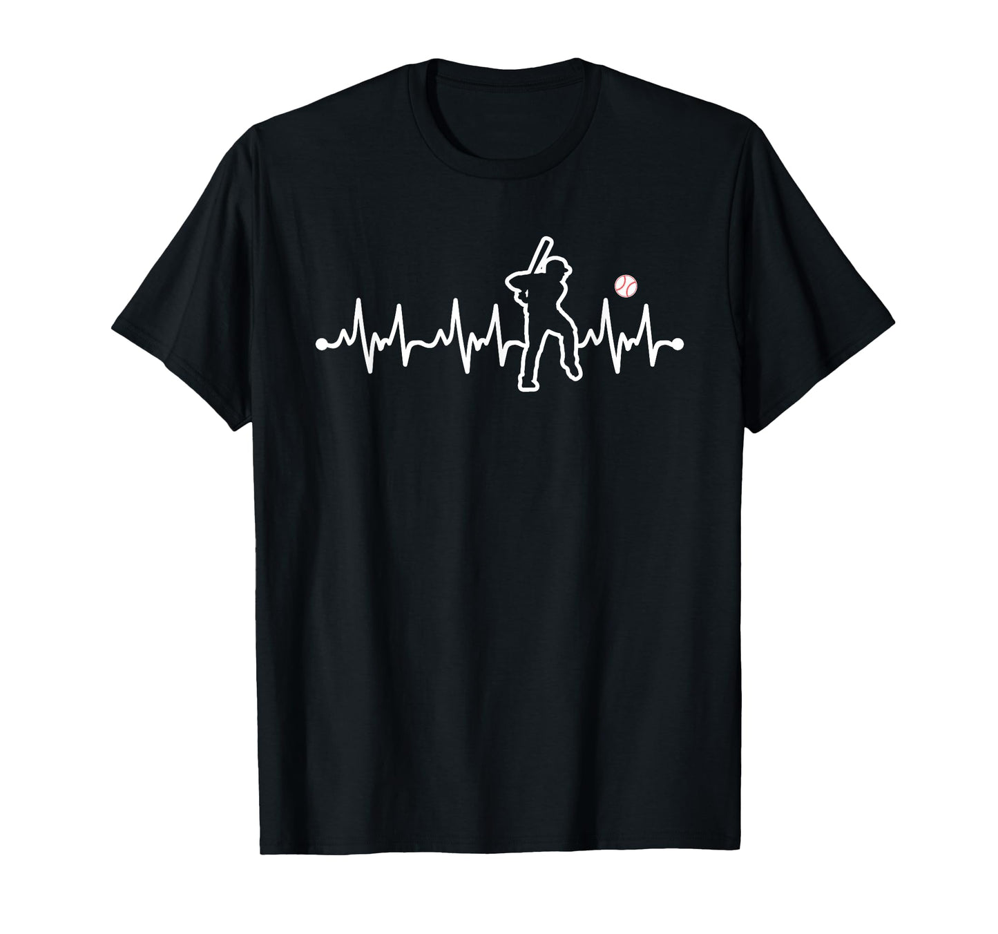 Baseball Heartbeat Baseball Coach T-Shirt - Graphic Print for Adults - T-Shirt, Sweatshirt, Hoodie