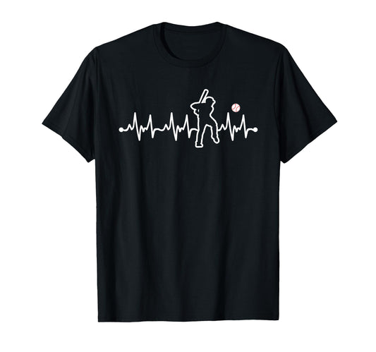 Baseball Heartbeat Baseball Coach T-Shirt - Graphic Print for Adults - T-Shirt, Sweatshirt, Hoodie