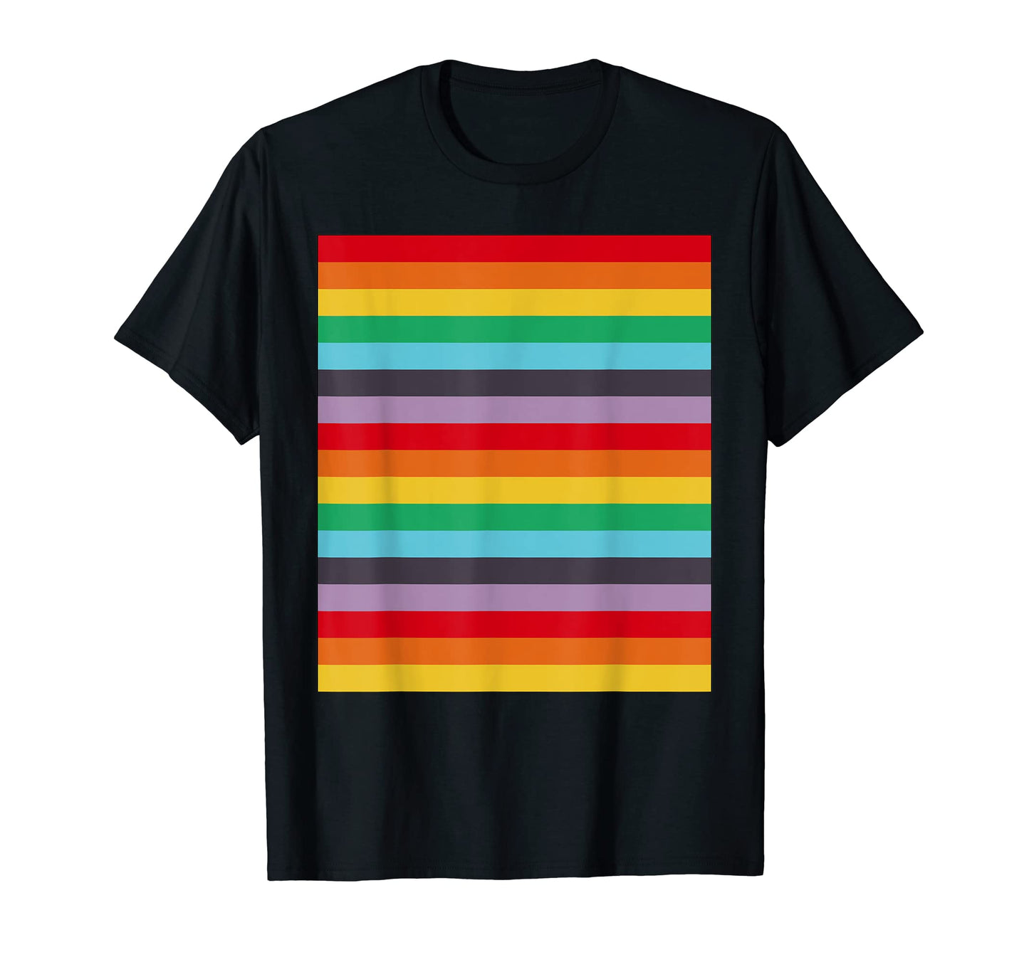 Kidcore Aesthetic Rainbow Horizontal T-Shirt - Custom Art Print for Adults - T-Shirt, Sweatshirt, Hoodie