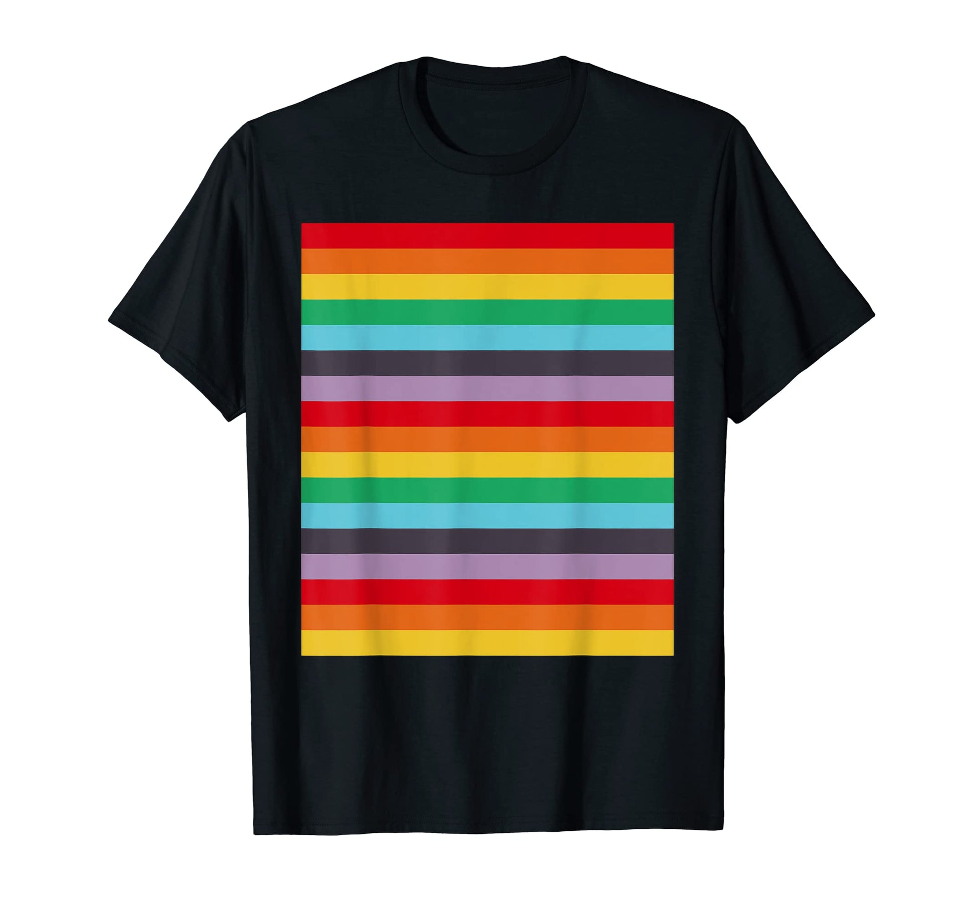 Kidcore Aesthetic Rainbow Horizontal T-Shirt - Custom Art Print for Adults - T-Shirt, Sweatshirt, Hoodie